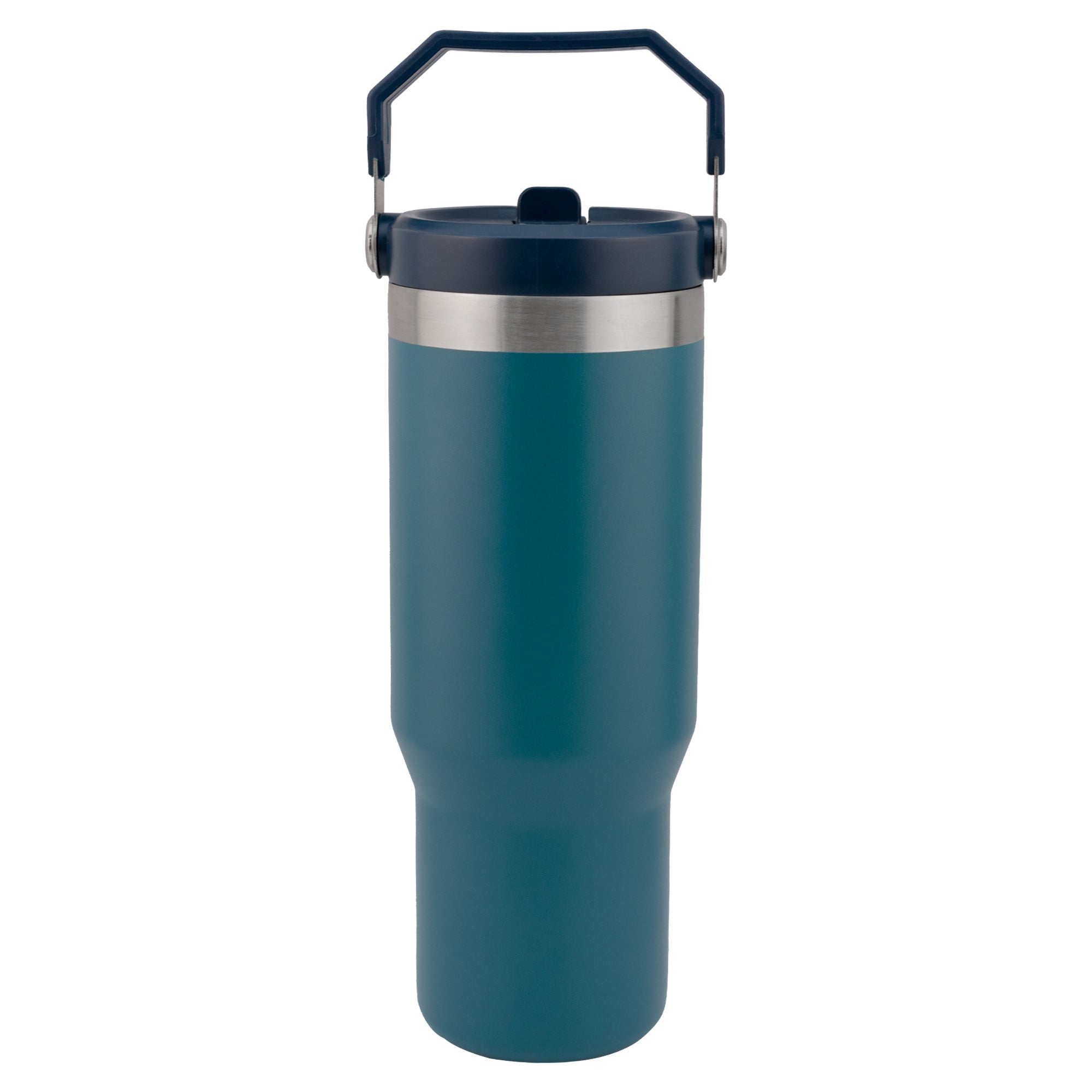 Termo de Acero Inoxidable con Doble Pared Agarradera Y Popote NUVÓ 900ml