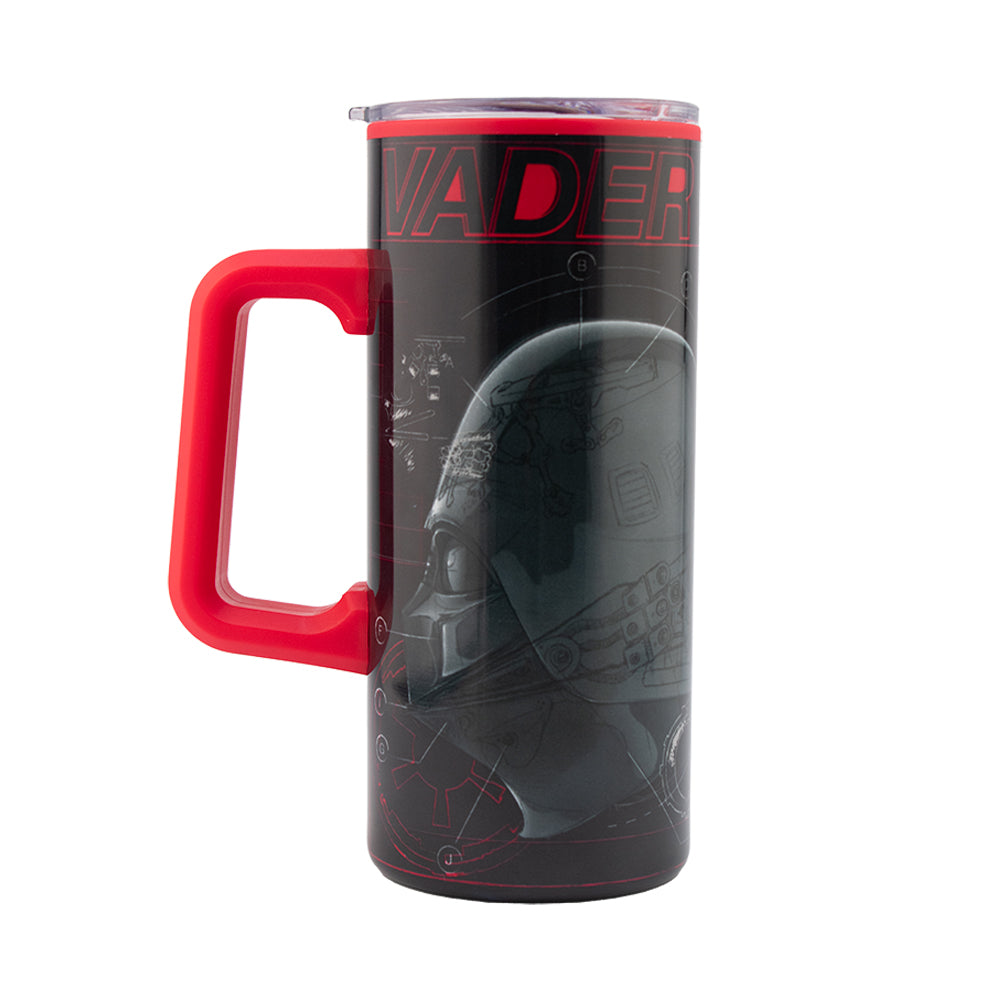 Termo de Acero Inoxidable con Doble Pared y Tapa Transparente Fun Kids Disney Star Wars Darth Vader 500ml