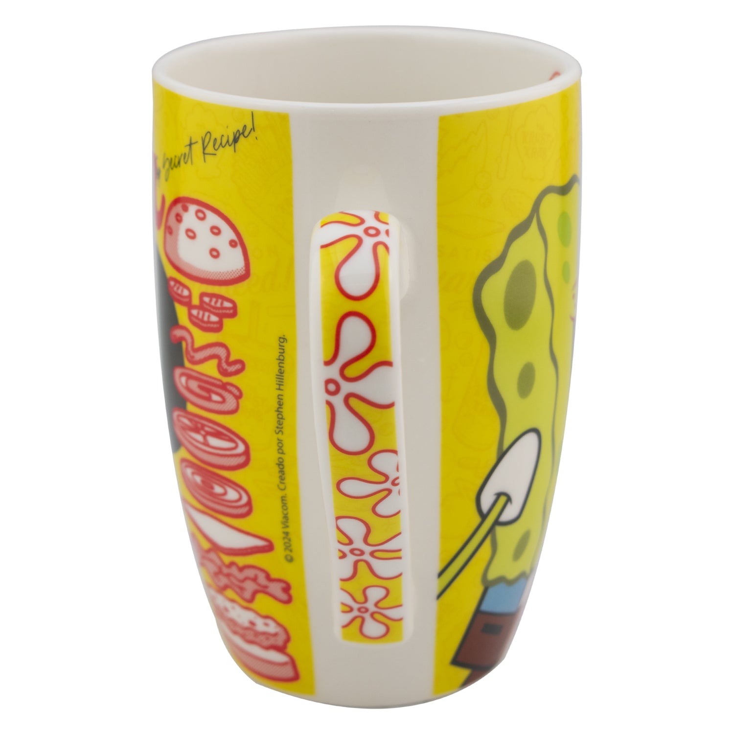 Taza Nickelodeon Bob Esponja 25 Aniversario Porcelana 500 Ml Color Amarillo