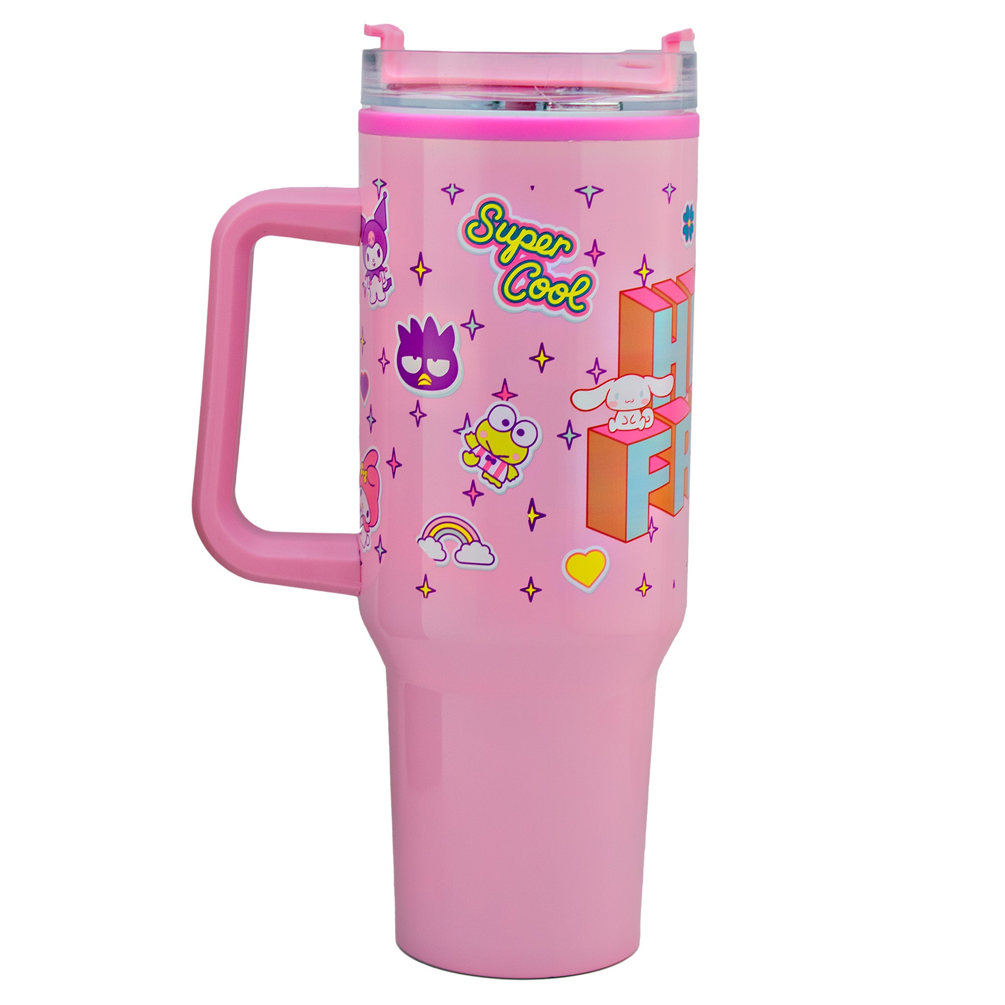Termo de Acero Inoxidable con Doble Pared, Asa Y Popote Personajes 1.2 L