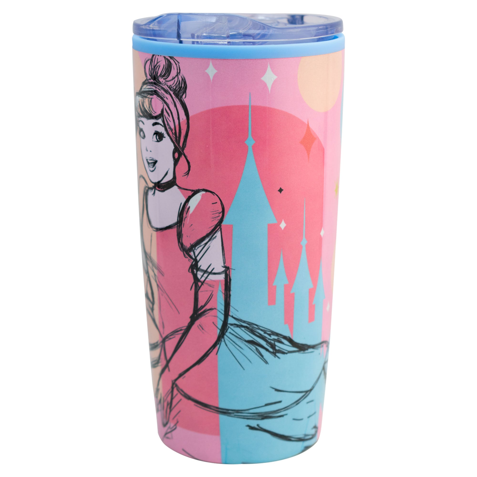 Termo de Acero Inoxidable con Doble Pared Disney Princesas 500ml