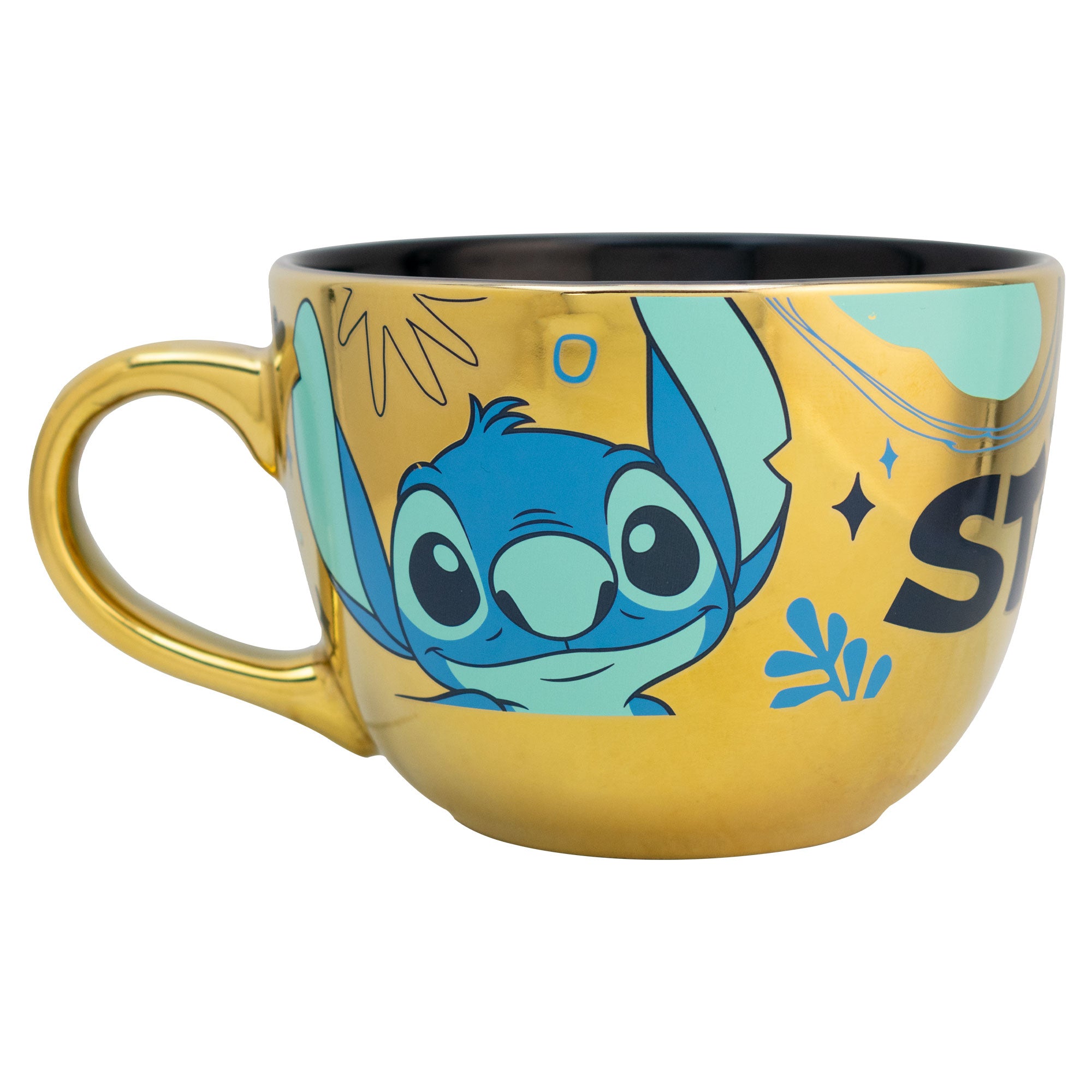 Taza Jumbo De Cerámica Metalizada Personajes Animados 710ml