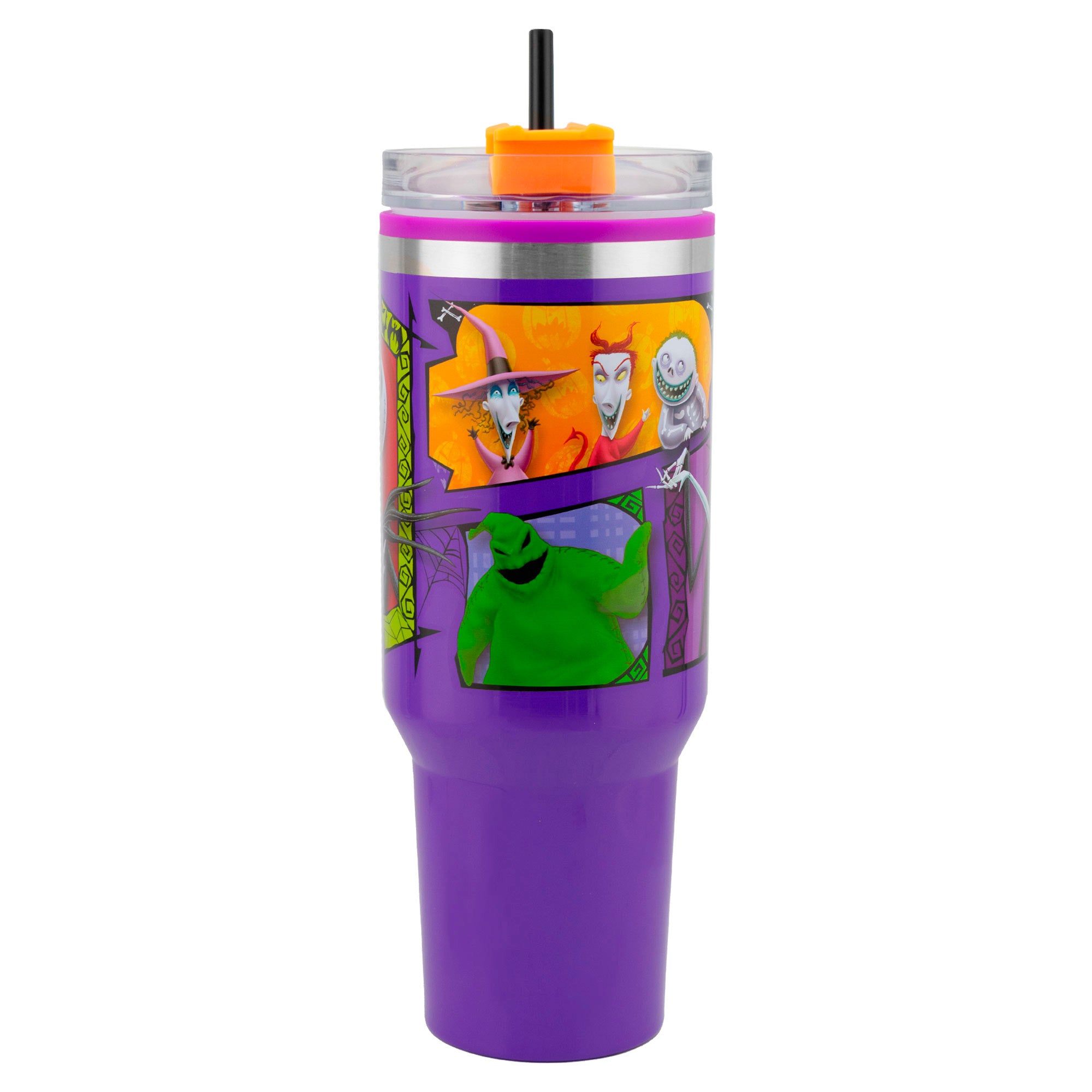 Termo de Acero Inoxidable con Doble Pared, Asa Y Popote Personajes 1.2 L