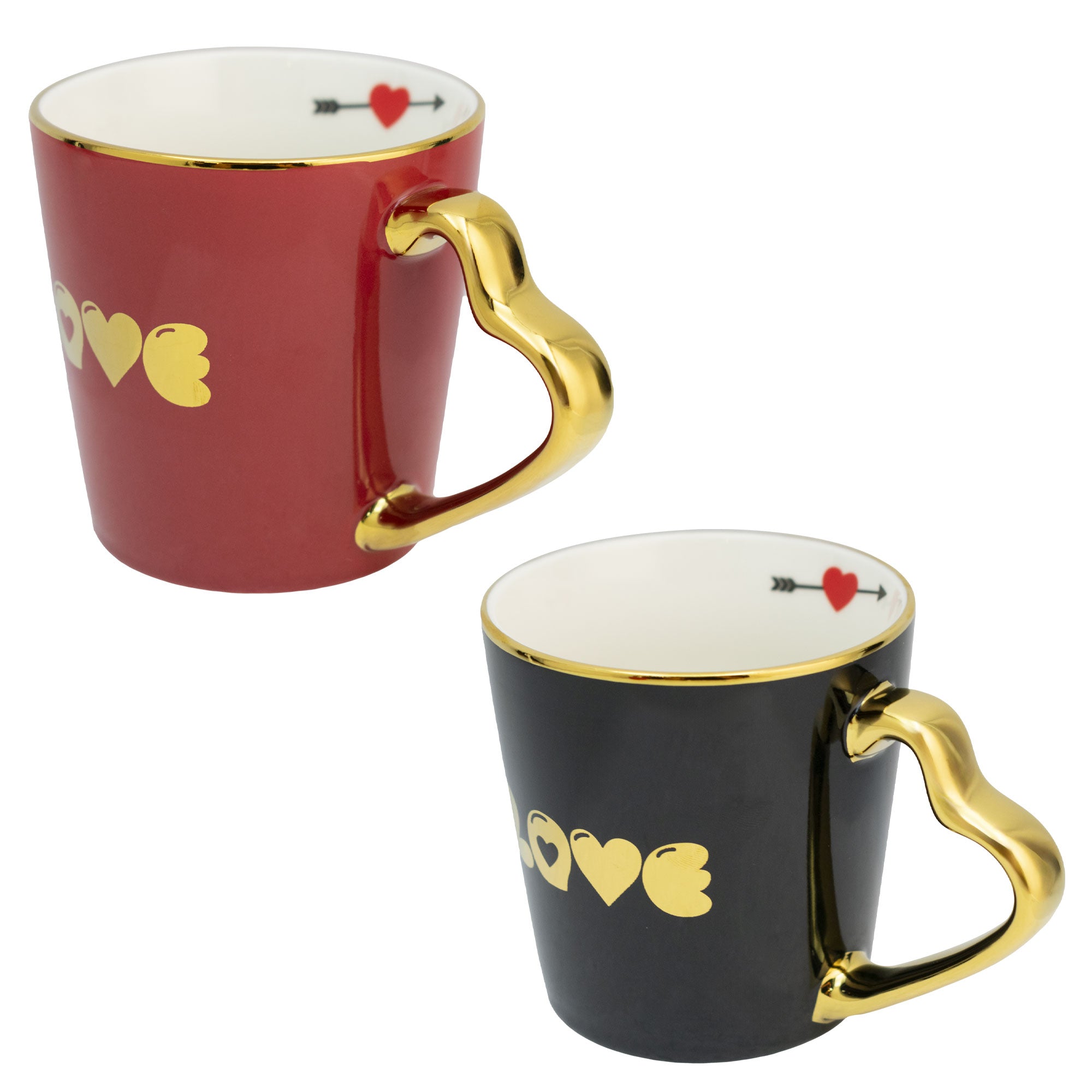 Juego de 2 Tazas de Porcelana Nuvó LOVE 320ml