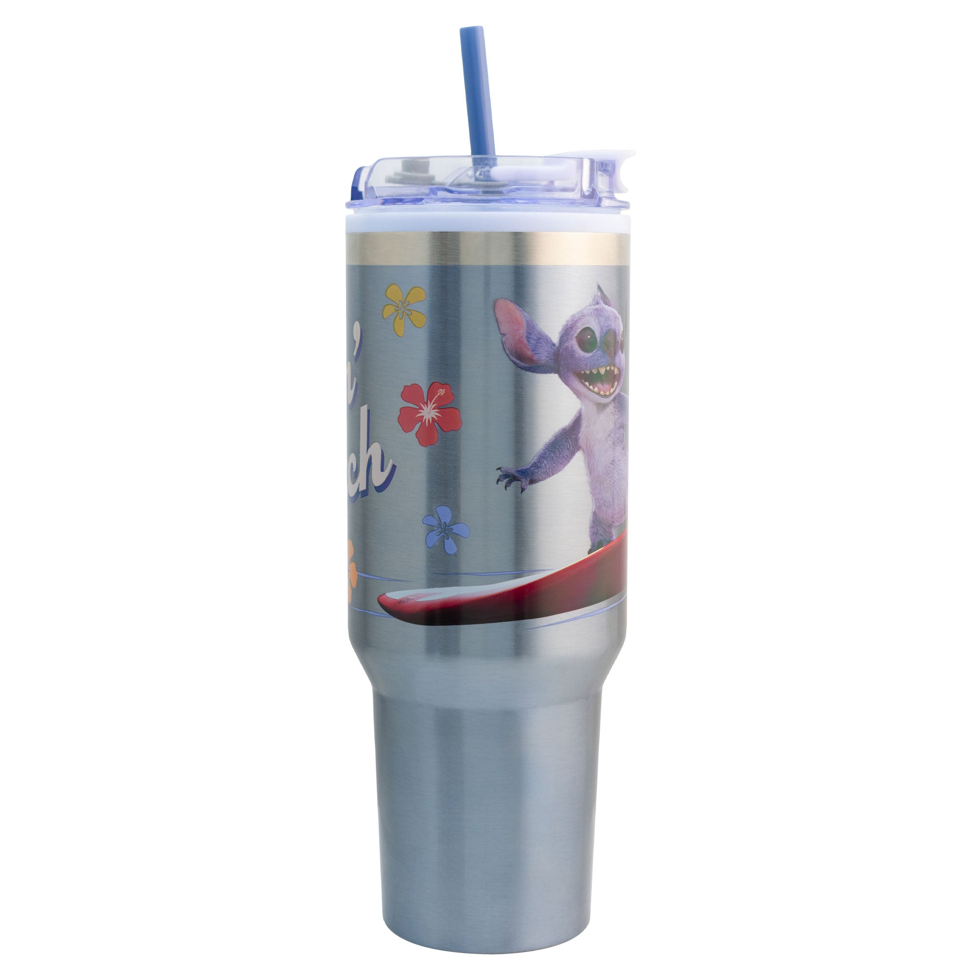 Termo de Acero Inoxidable con Doble Pared, Asa Y Popote Personajes 1.2 L