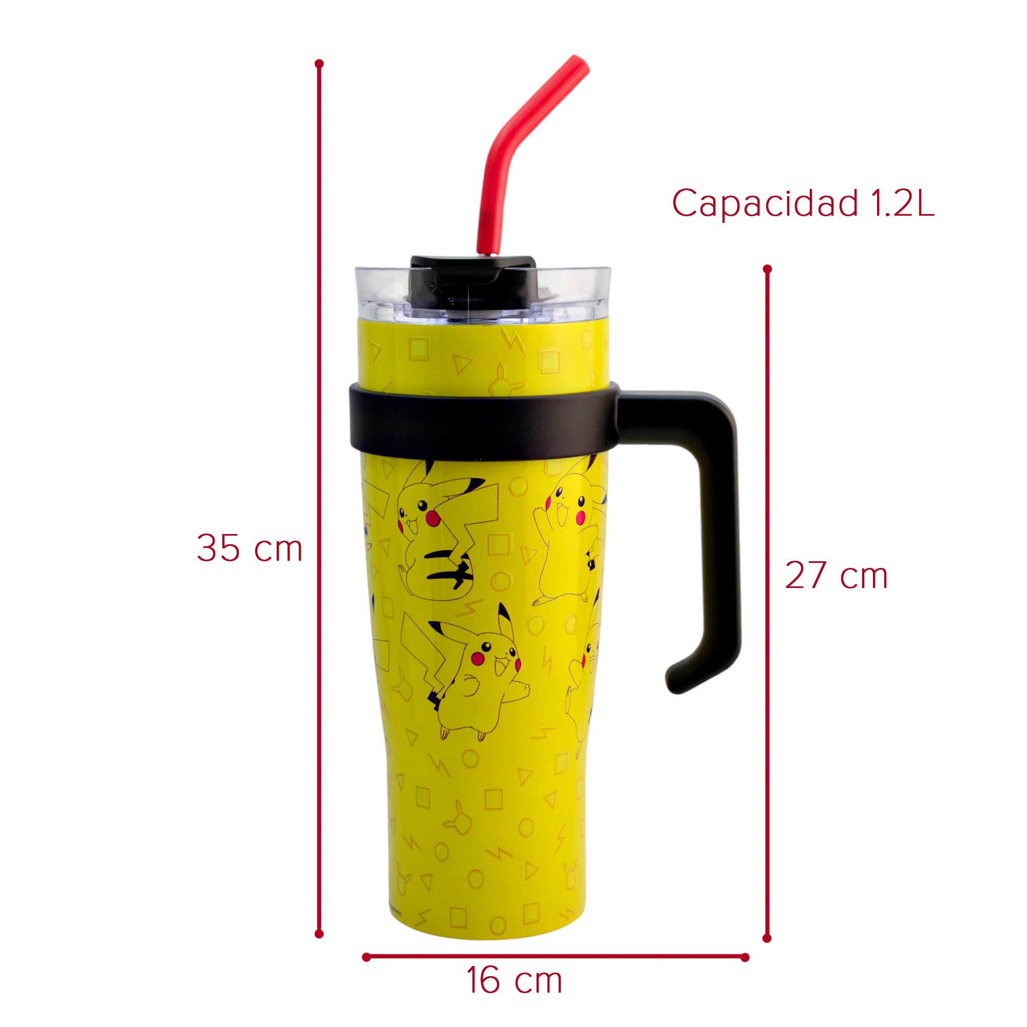 Termo de Acero Inoxidable con Doble Pared Tapa Doble Personajes 1.2 Litros