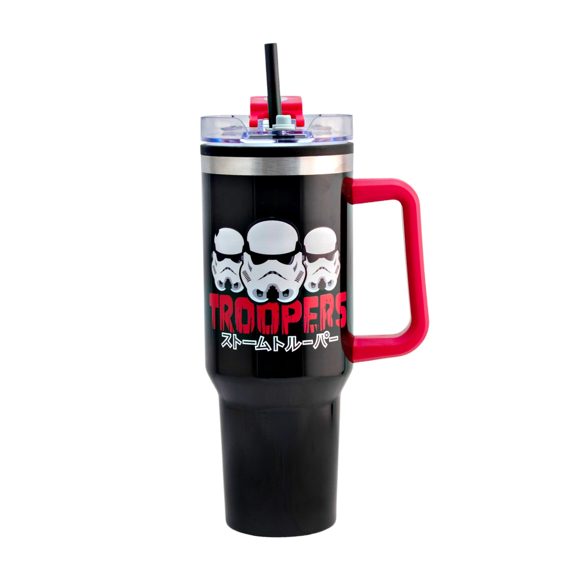 Termo de Acero Inoxidable con Doble Pared, Asa Y Popote Personajes 1.2 L