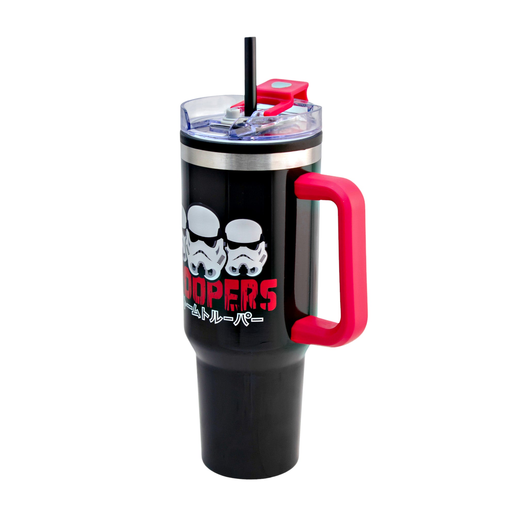 Termo de Acero Inoxidable con Doble Pared, Asa Y Popote Personajes 1.2 L
