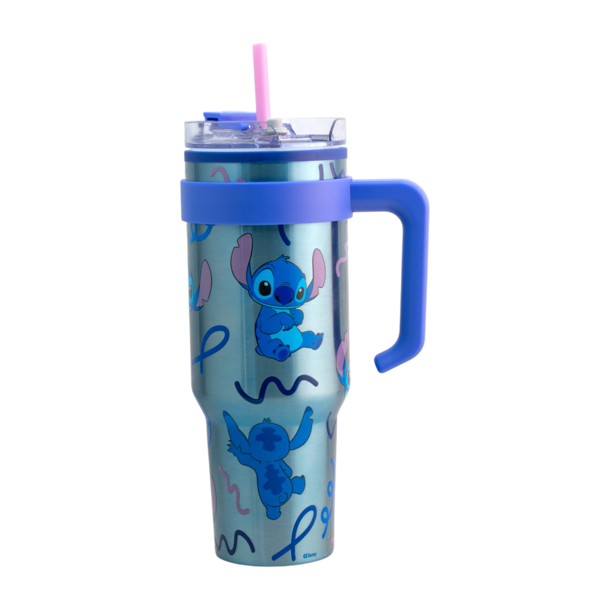 Termo de Acero Inoxidable con Doble Pared, Tapa Doble y Popote Distintos Personajes 1.2 Lt