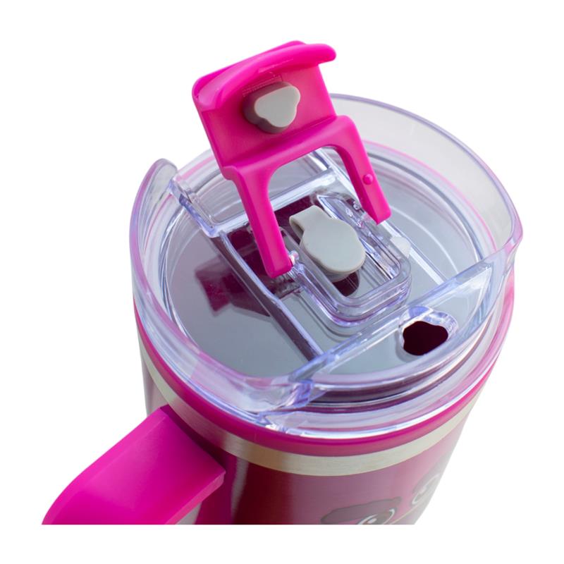 Termo de Acero Inoxidable con Doble Pared, Asa Y Popote Personajes 1.2 L