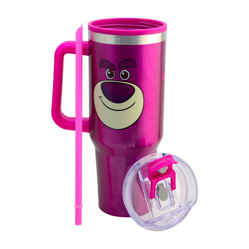 Termo de Acero Inoxidable con Doble Pared, Asa Y Popote Personajes 1.2 L