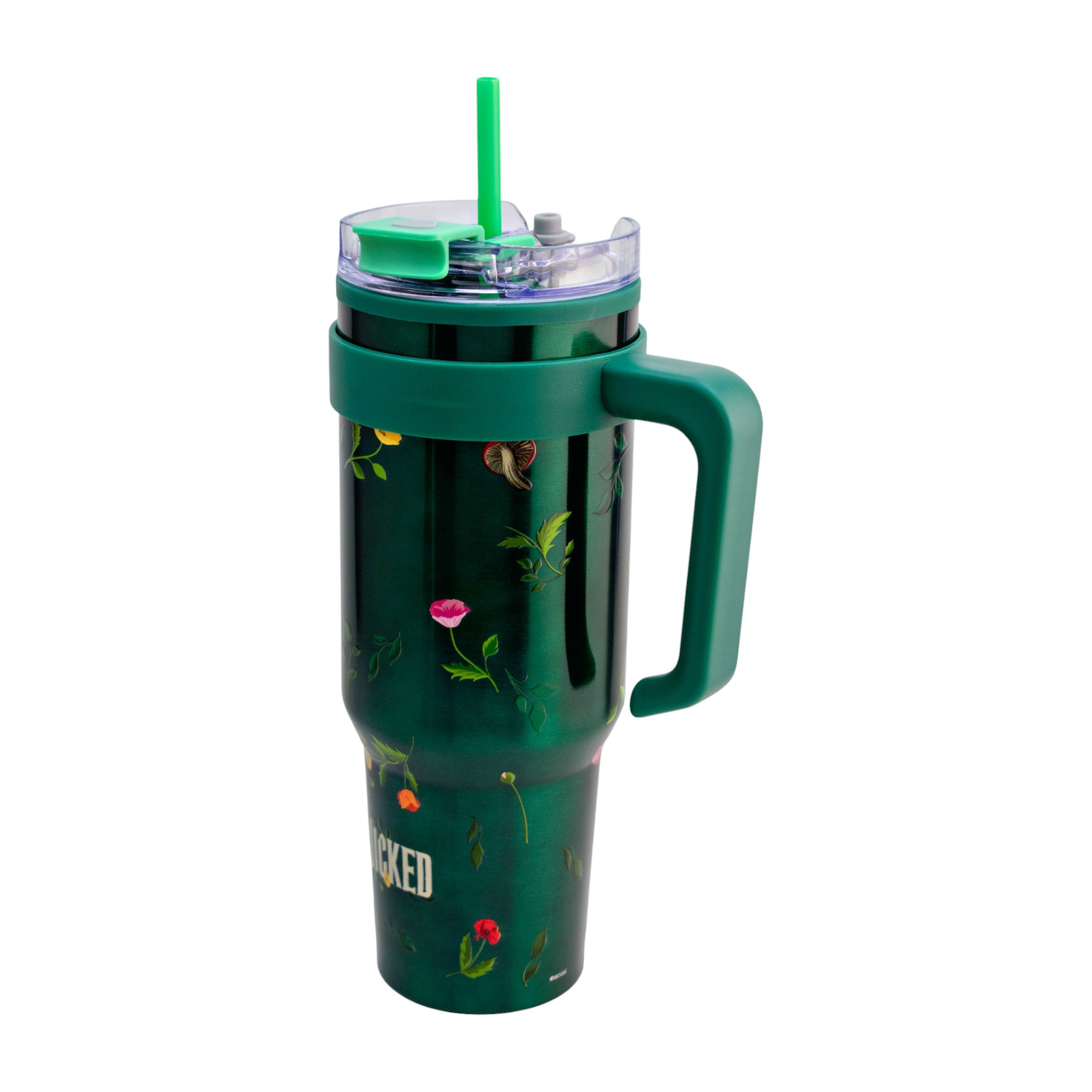 Termo de Acero Inoxidable con Doble Pared, Tapa Doble y Popote Distintos Personajes 1.2 Lt