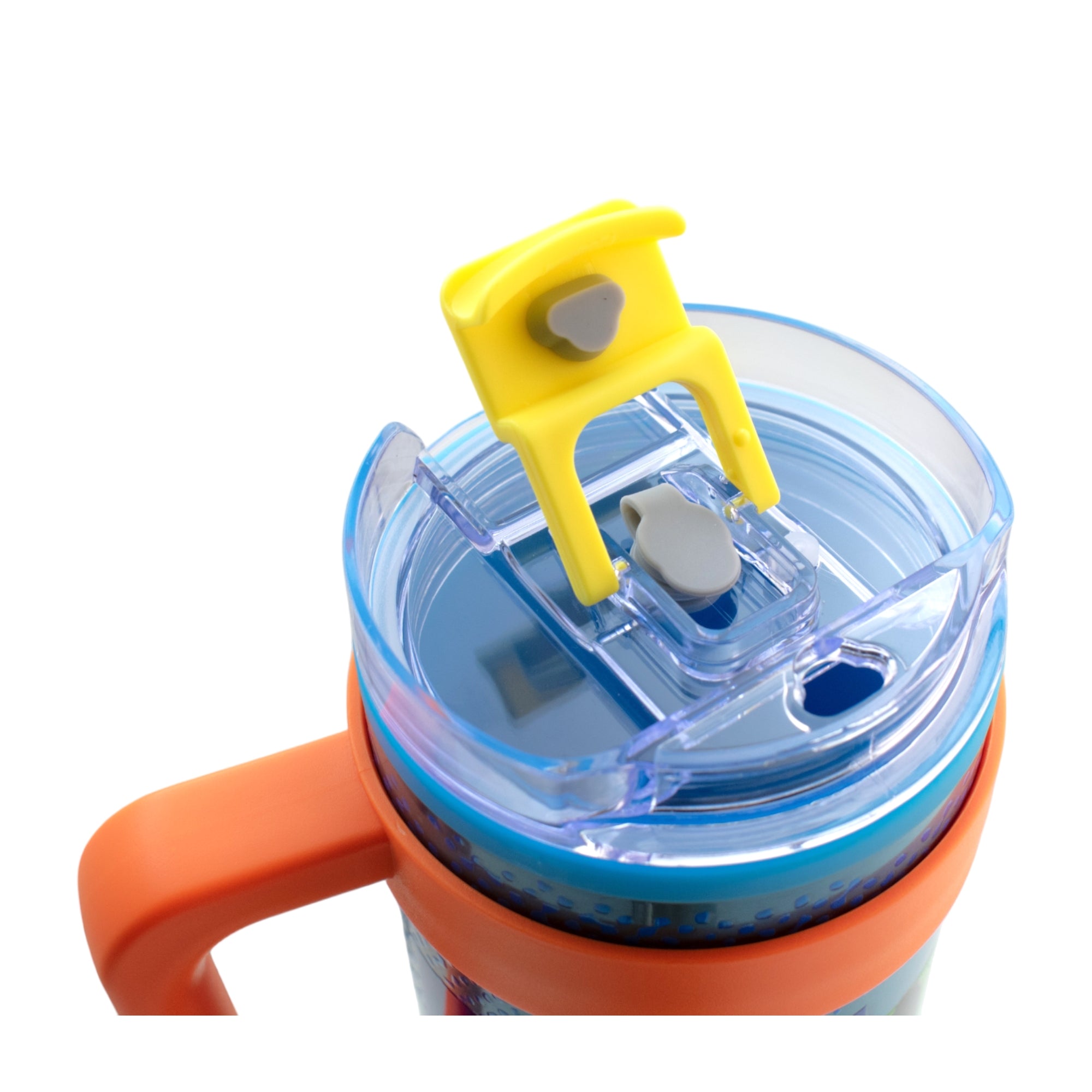 Termo de Acero Inoxidable con Doble Pared, Tapa Doble y Popote Distintos Personajes 1.2 Lt