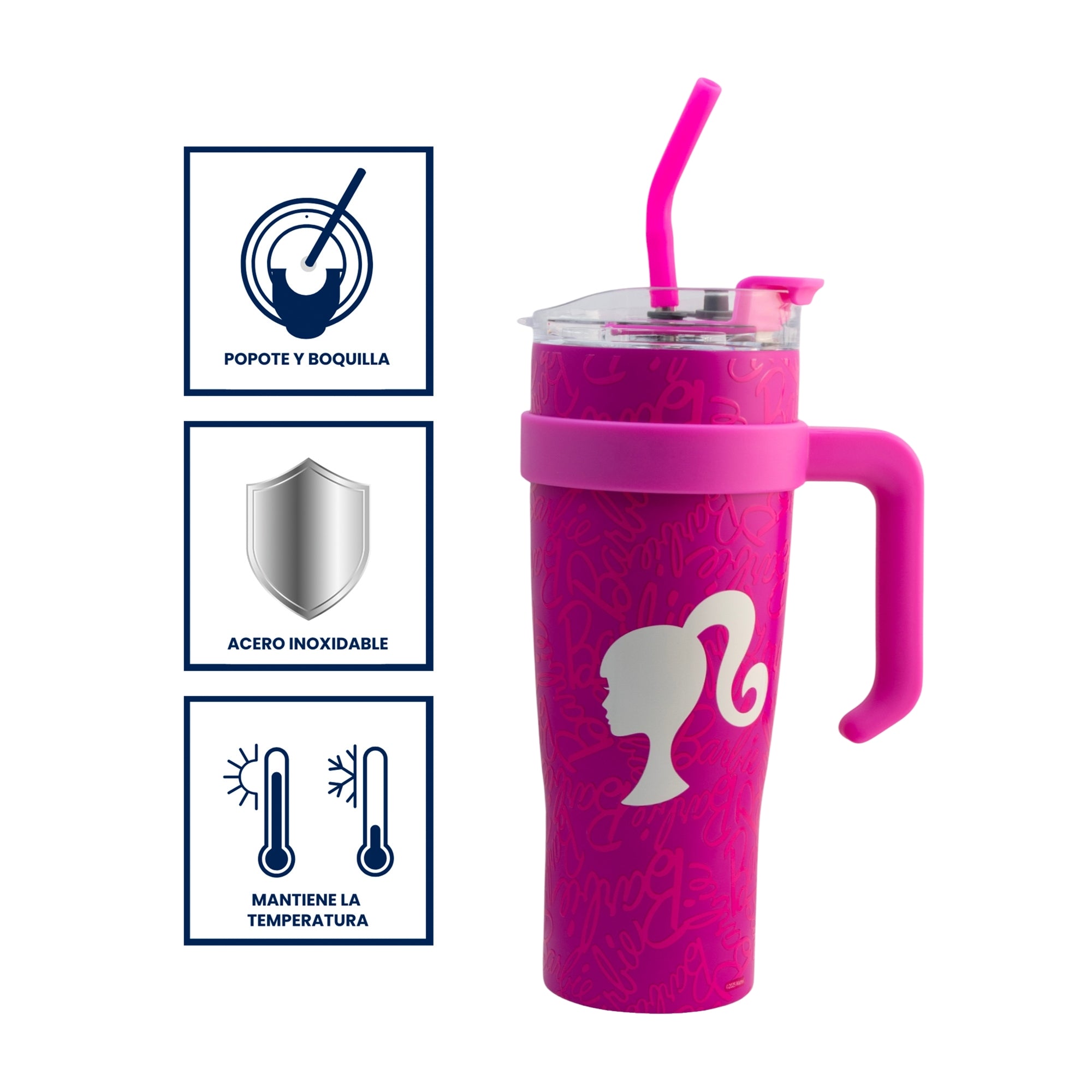 Termo de Acero Inoxidable con Doble Pared Tapa Doble Personajes 1.2 Litros