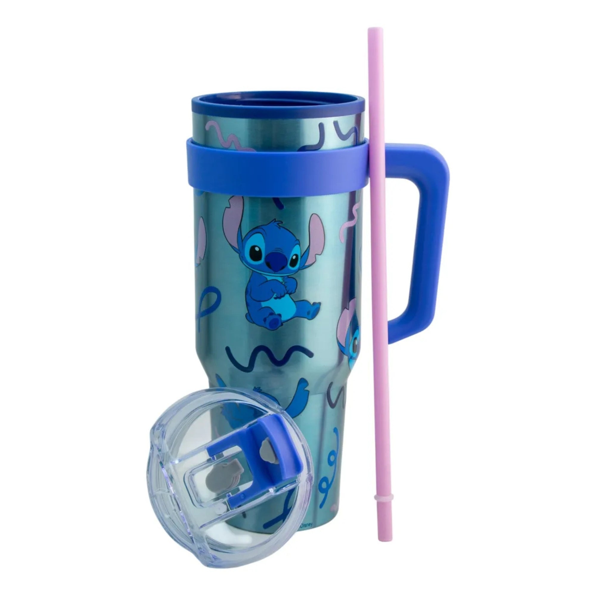 Termo de Acero Inoxidable con Doble Pared, Tapa Doble y Popote Distintos Personajes 1.2 Lt
