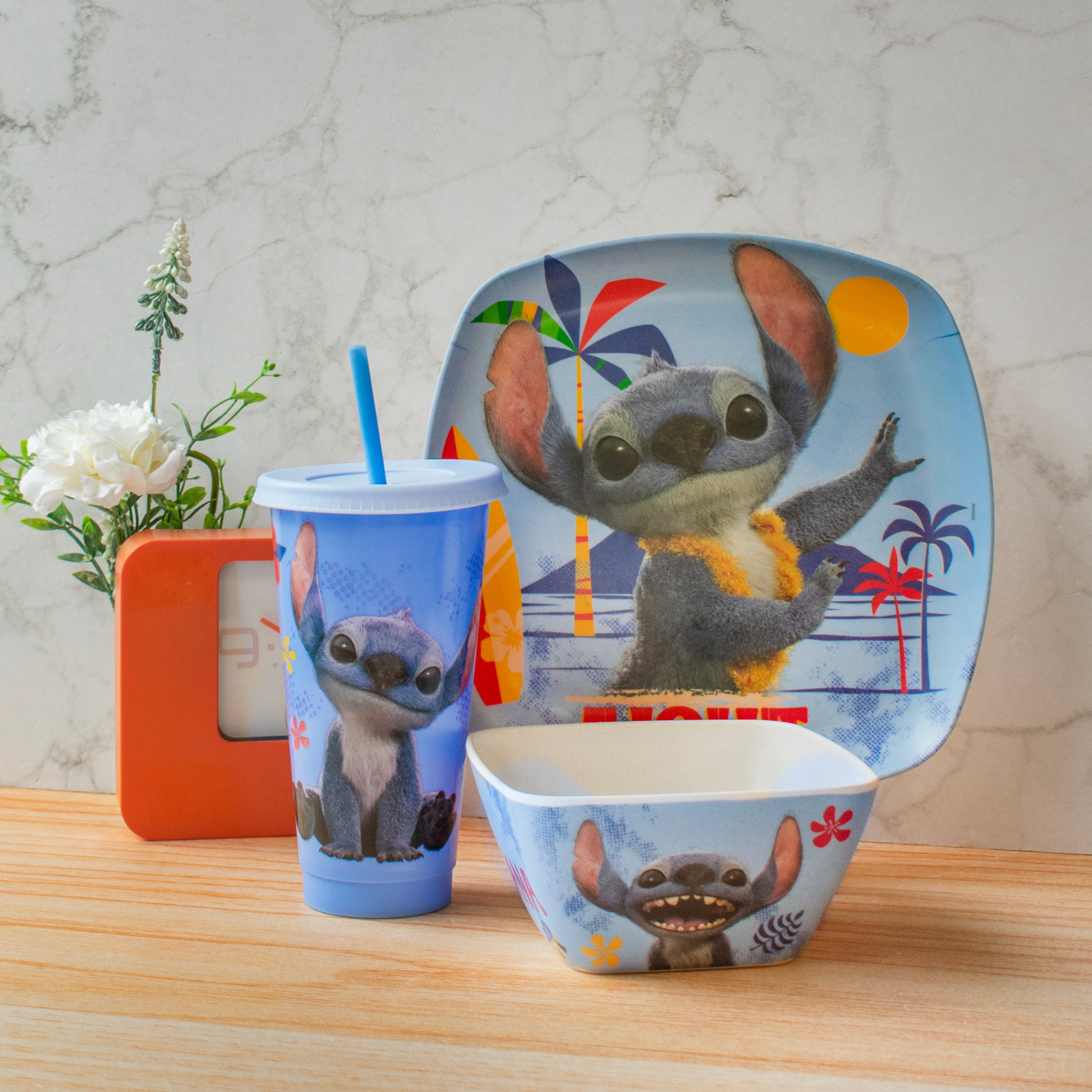 Set de Vajilla para 2 Personas Fun Kids Stitch Bambu