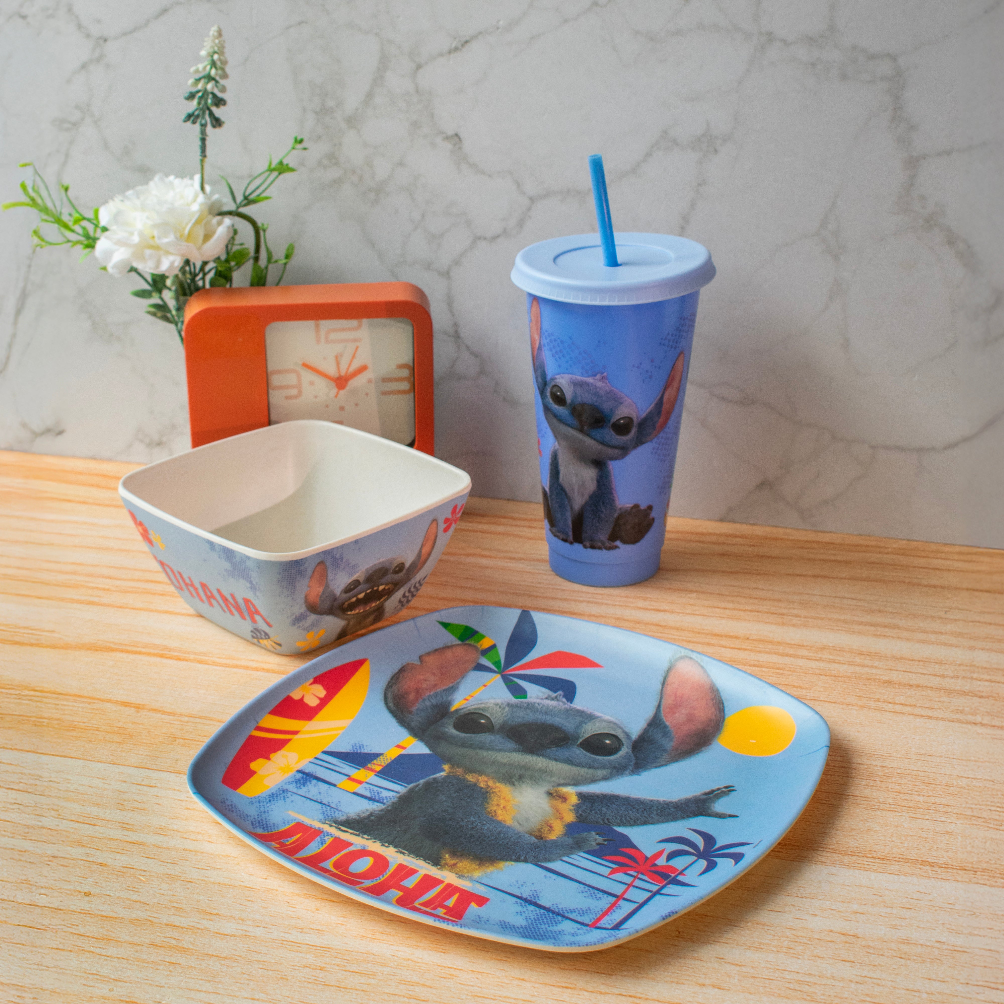 Set de Vajilla para 2 Personas Fun Kids Stitch Bambu