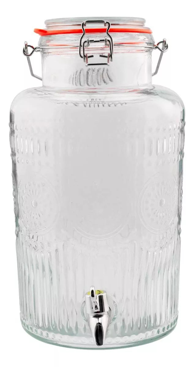 Top Choice Dispensador De Bebidas 6 L Vitrolero Con Relieve Tapa Acero