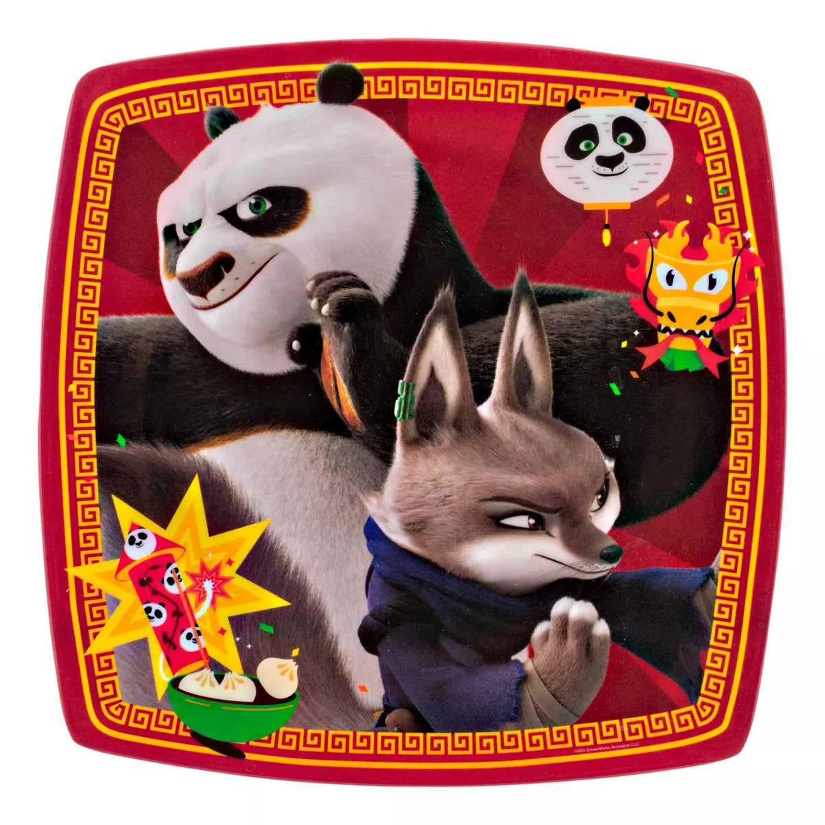 Vajilla Individual Melamina Kung Fu Panda 4 La Película 3 Pz