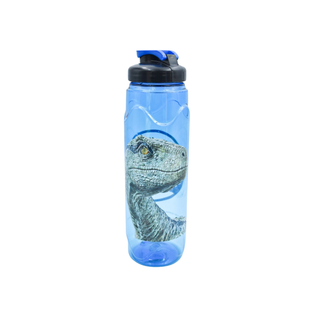 Botella de Plástico Transparente Azul con Tapa Fun Kids Jurassic World Velociraptor 870ml