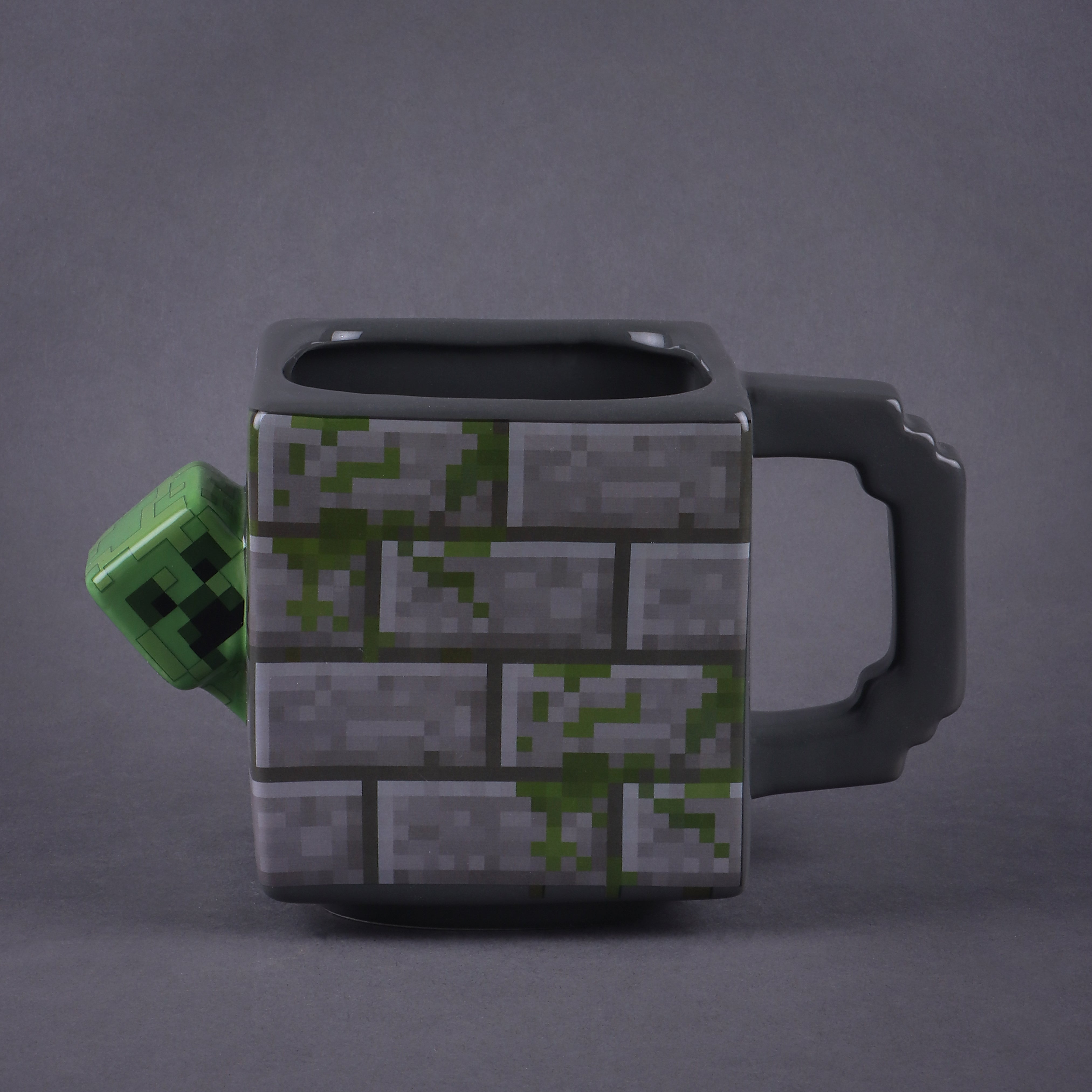 Taza de Cerámica 3d Cubo Minecraft Creeper 620ml