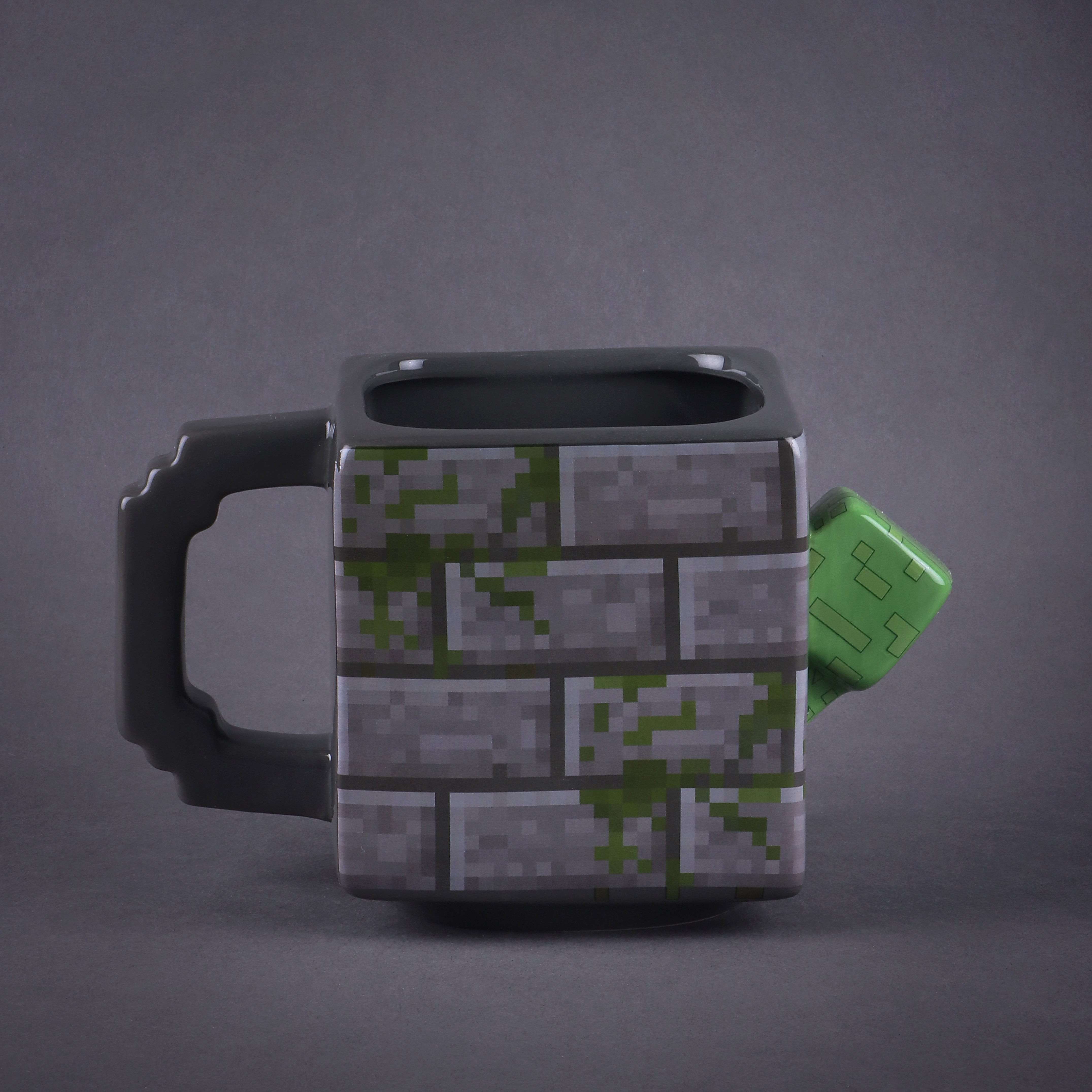 Taza de Cerámica 3d Cubo Minecraft Creeper 620ml