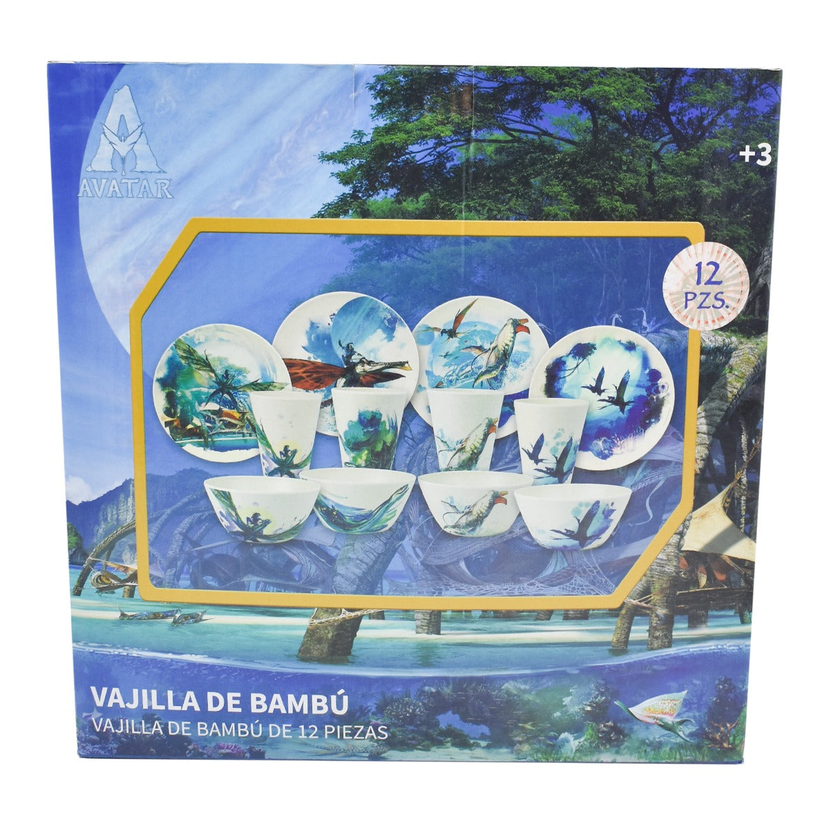 Set de Vajilla Familiar Ecológica de Bambú, Disney Avatar: El Sentido del Agua