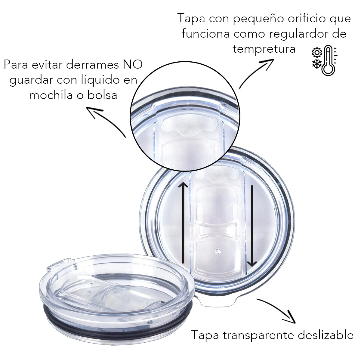 Termo Doble Pared Corto con Tapa Transparente Fun Kids Disney Stitch Acero Inox 350ml