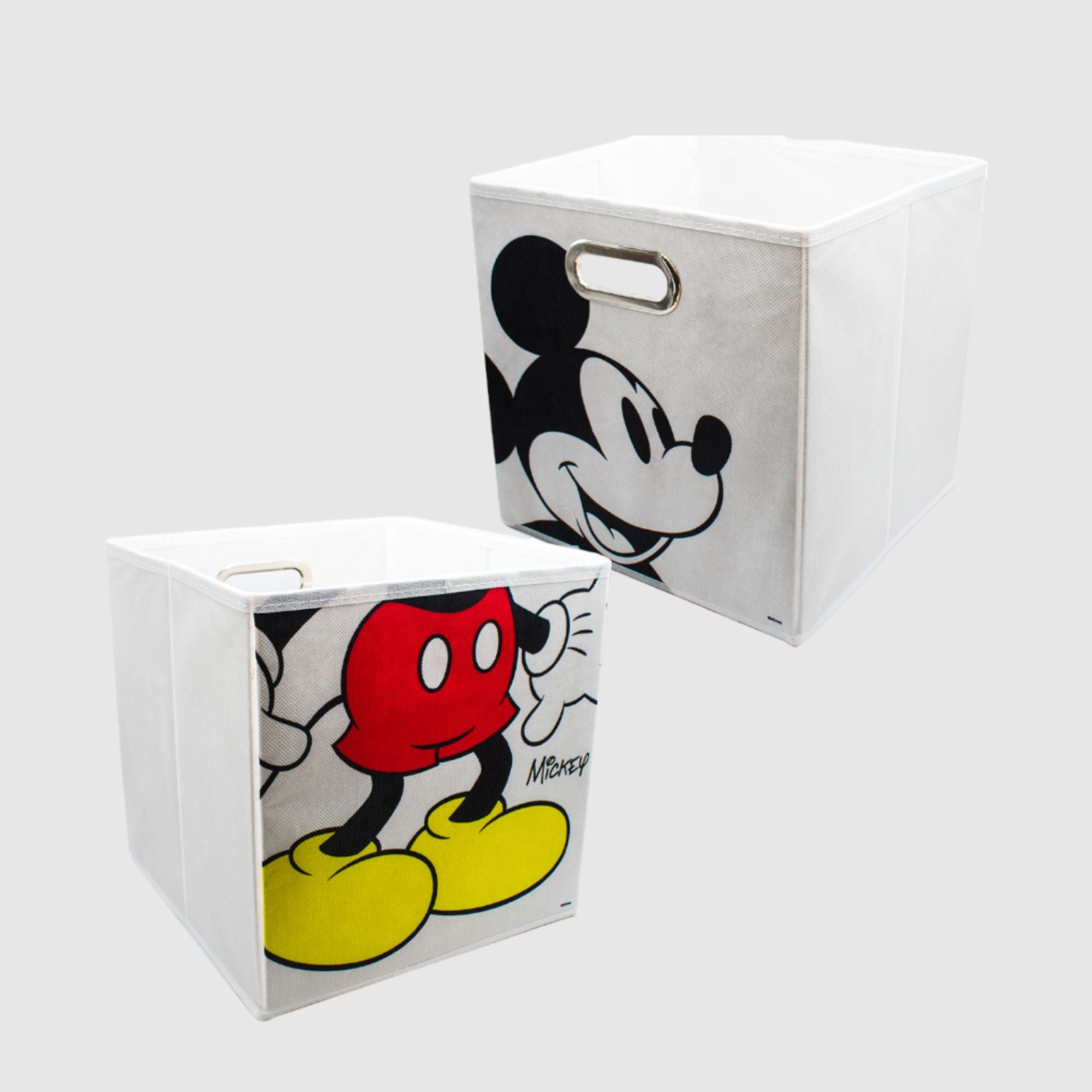Caja Canasta Cesta Almacenamiento Organizador Blanco Fun Kids Disney Mickey Mouse Poliester 1 pza