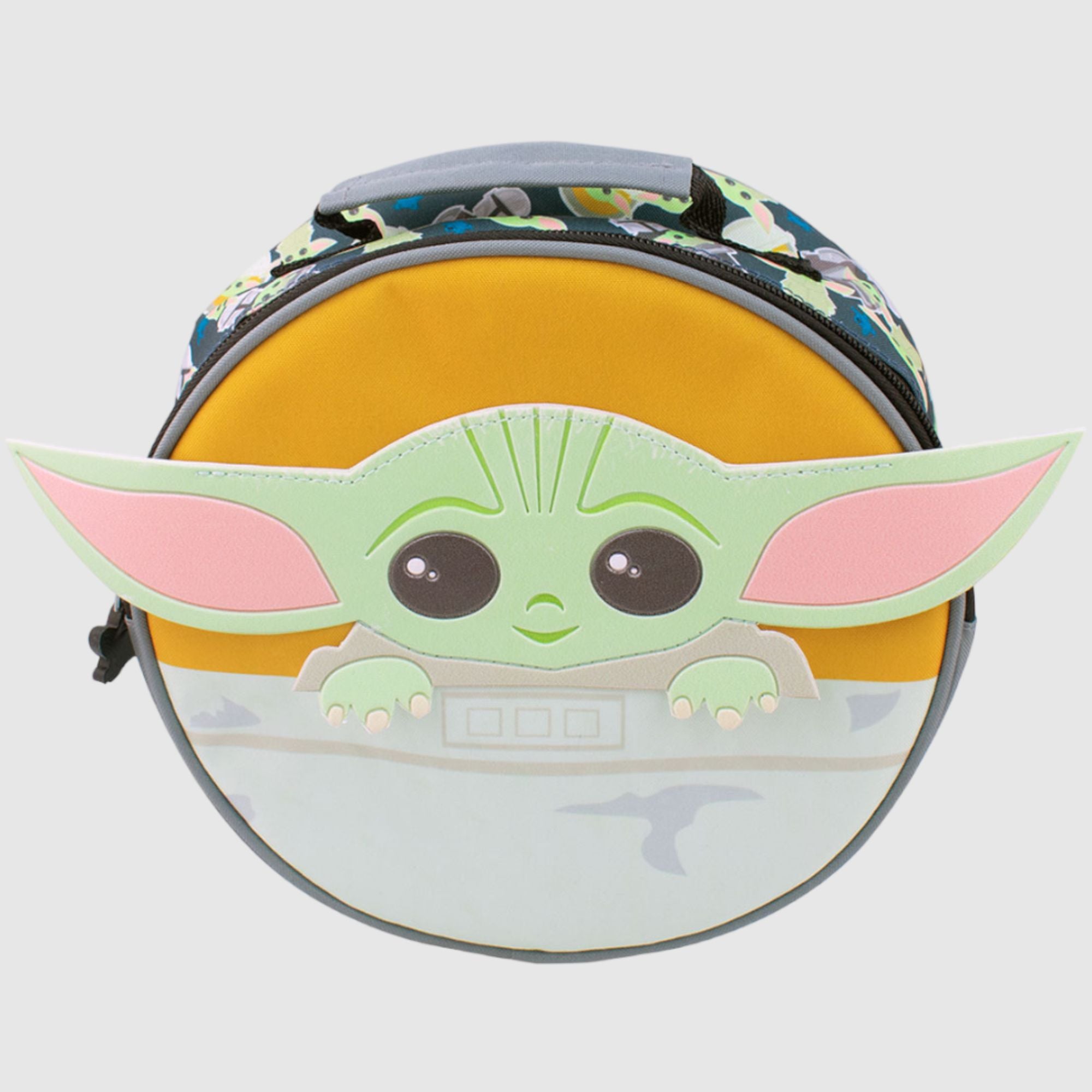 Lonchera Termica de Mano Circular con Asa Fun Kids Disney Lucas Film Star Wars Mandalorian Baby Yoda Grogu Poliester