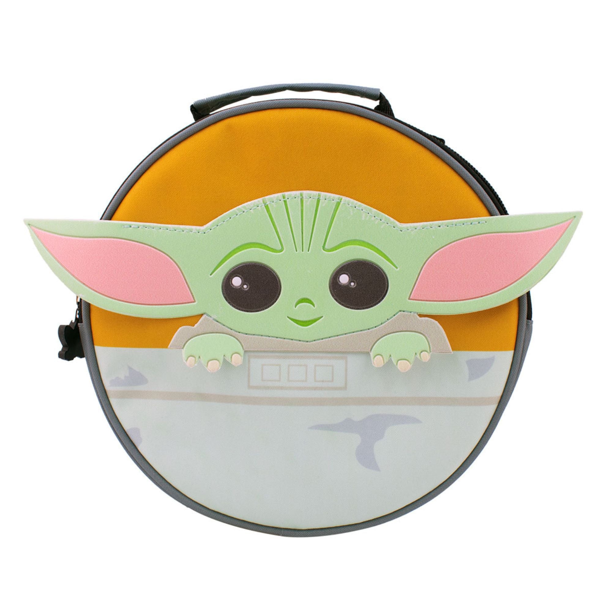 Lonchera Termica de Mano Circular con Asa Fun Kids Disney Lucas Film Star Wars Mandalorian Baby Yoda Grogu Poliester