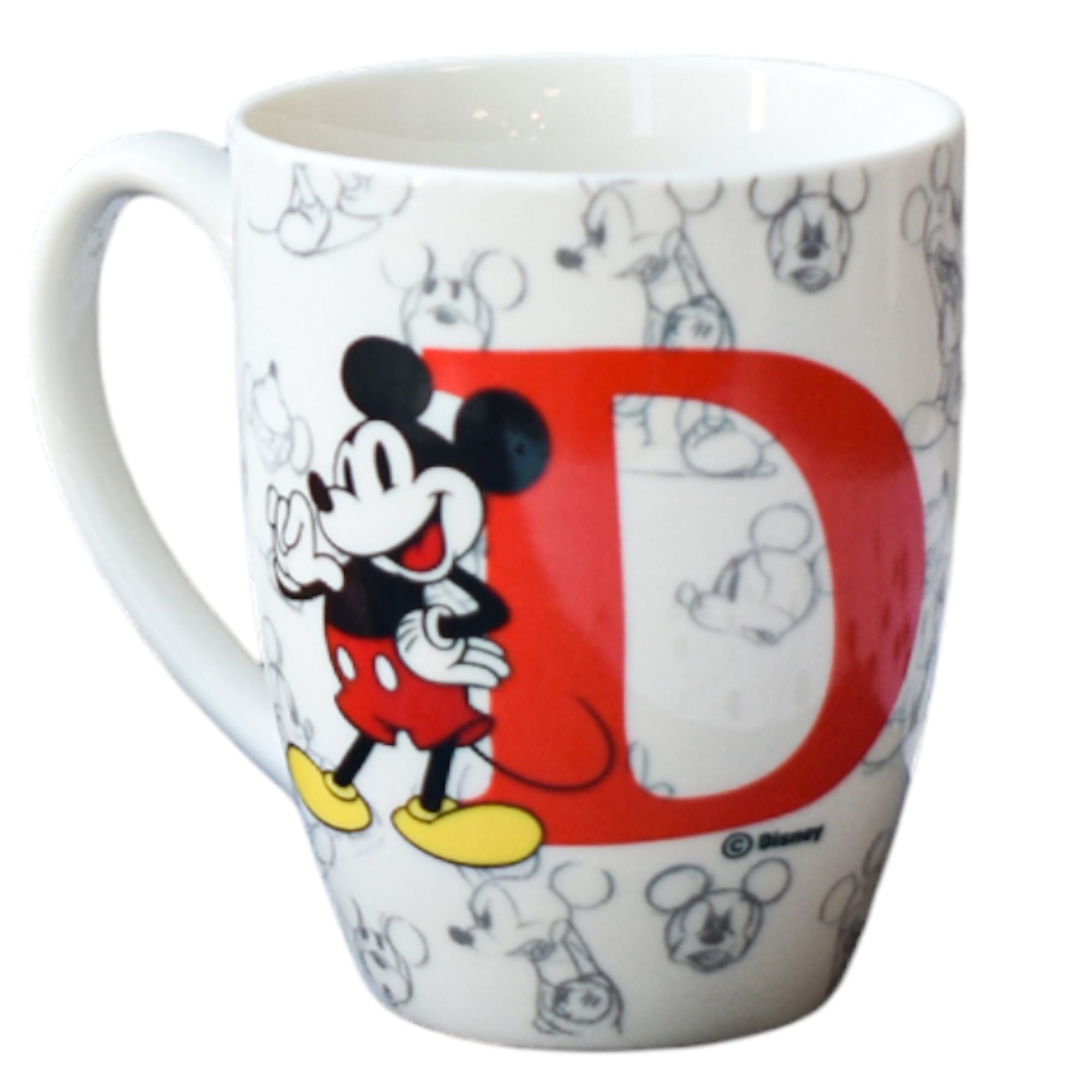 Taza Blanca Fun Kids Disney Mickey Mouse Letra Porcelana 310ml 1 pzas