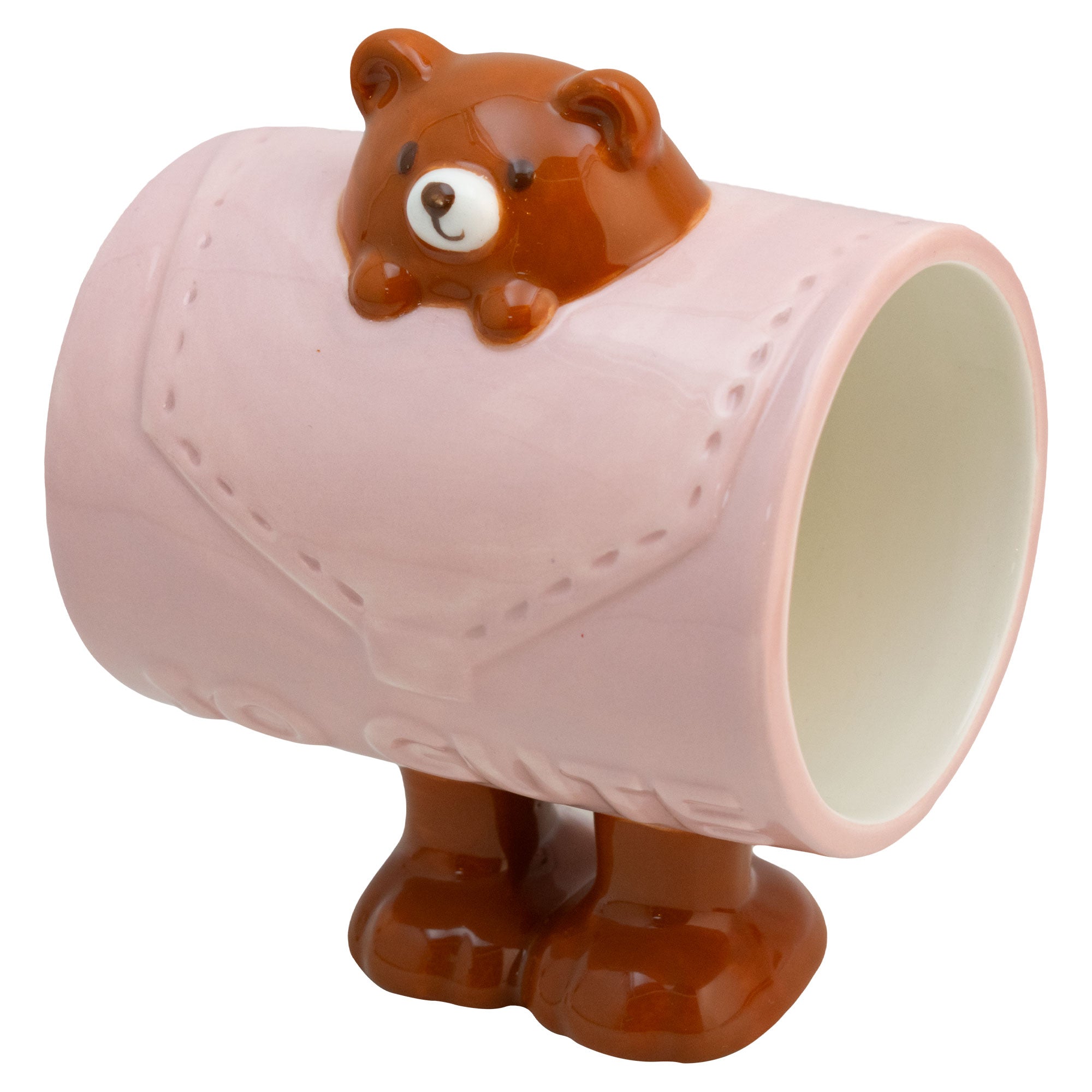 Taza de Cerámica 3D Animales con Asa De Patitas 480ml