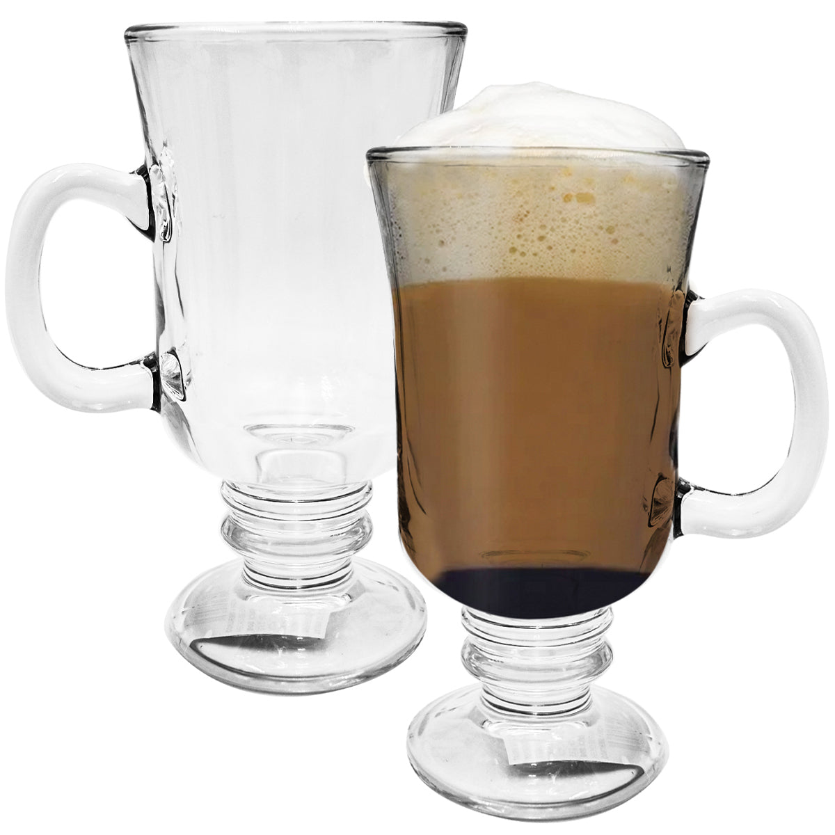 Joeyan Tazas de café de cristal para café capuchino, tazas de té, taza  estética ámbar para expreso d…Ver más Joeyan Tazas de café de cristal para  café