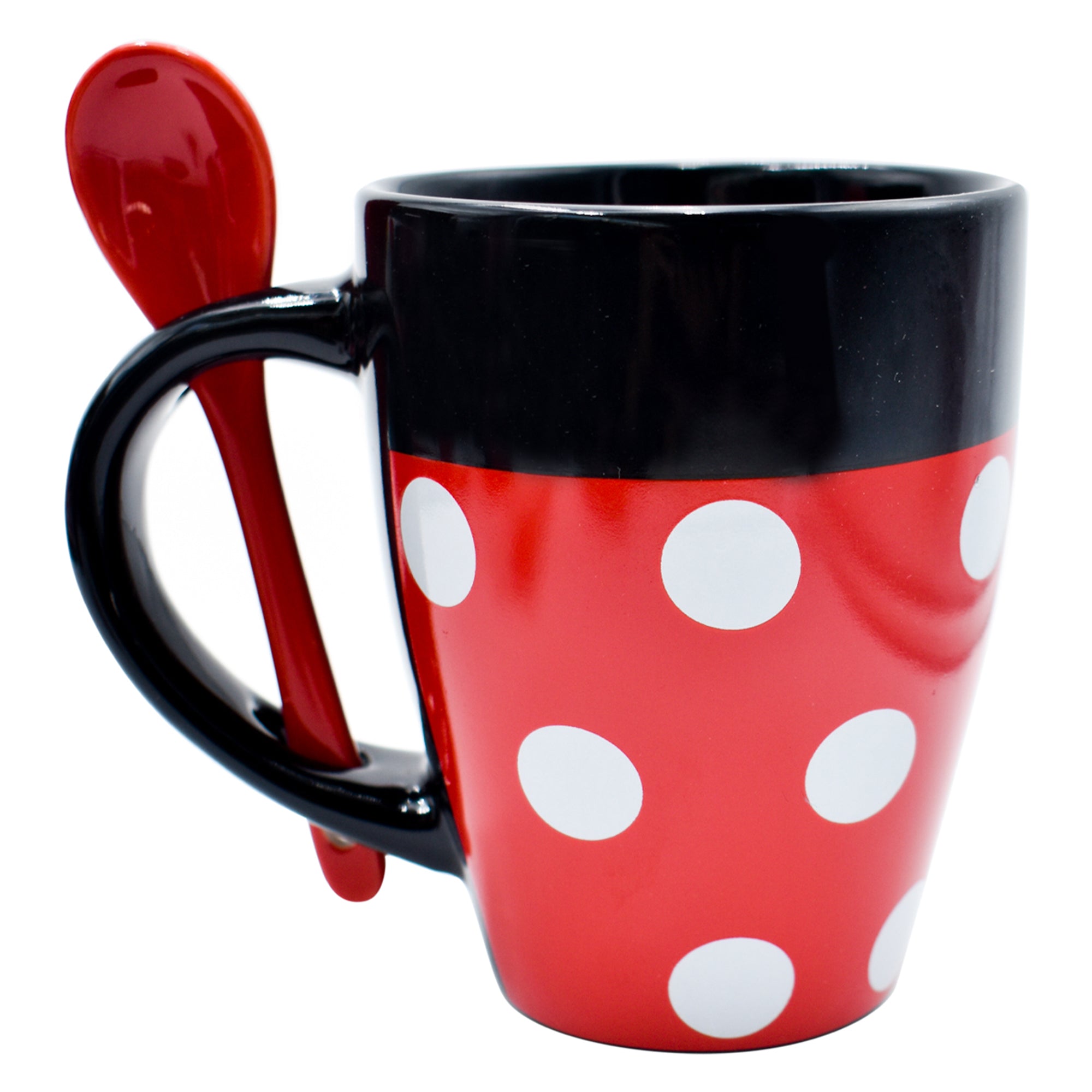 Juego de Tazas de Cerámica con Cuchara Fun Kids Disney Mickey y Minnie Mouse 310ml