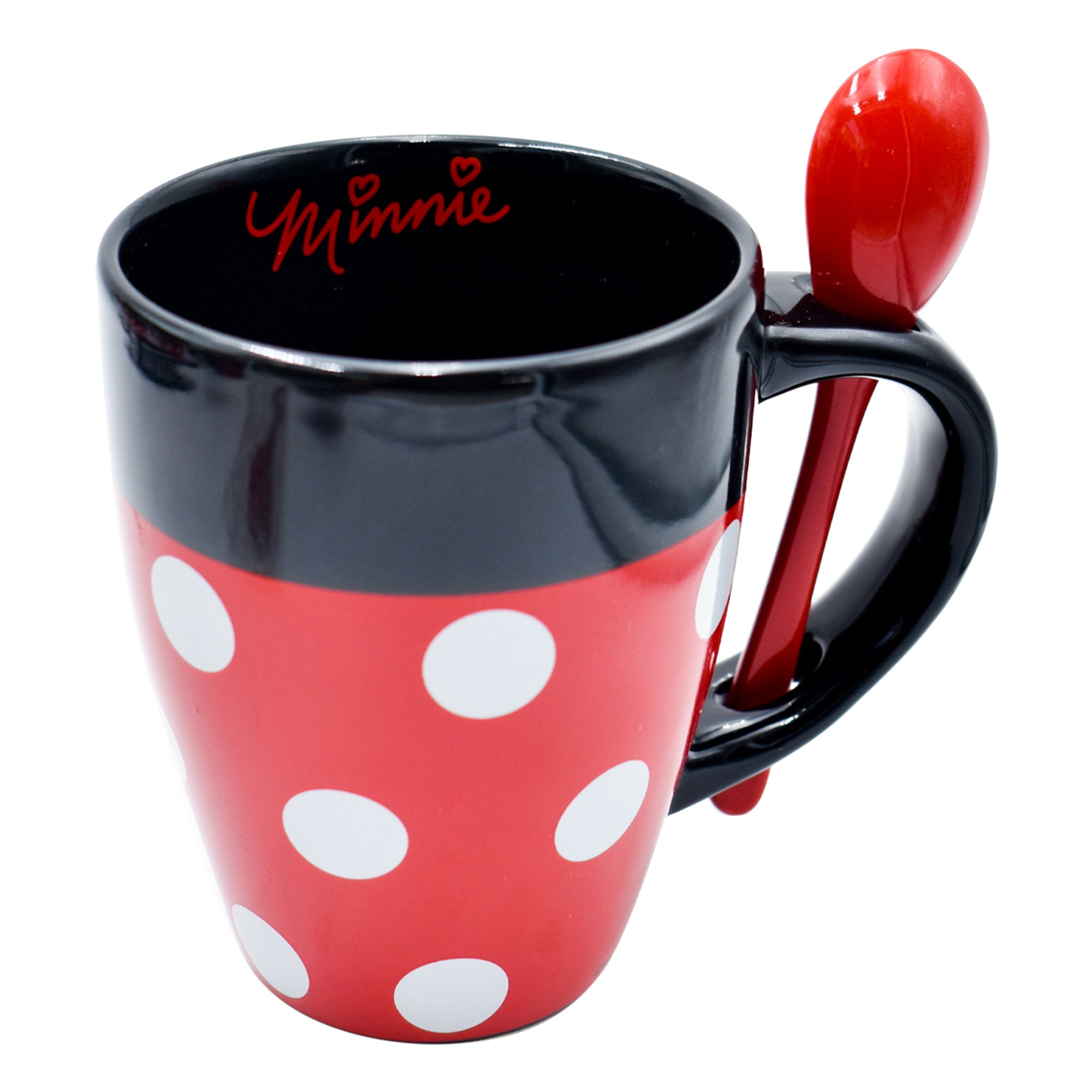 Juego de Tazas de Cerámica con Cuchara Fun Kids Disney Mickey y Minnie Mouse 310ml