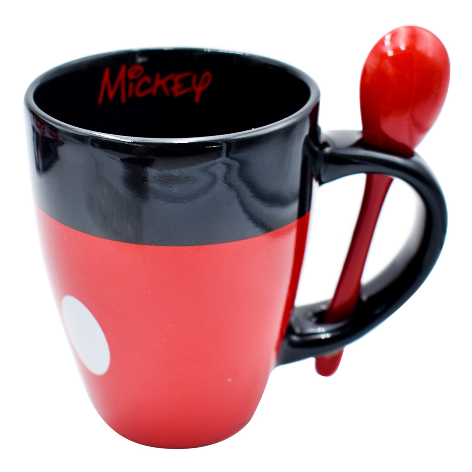 Juego de Tazas de Cerámica con Cuchara Fun Kids Disney Mickey y Minnie Mouse 310ml