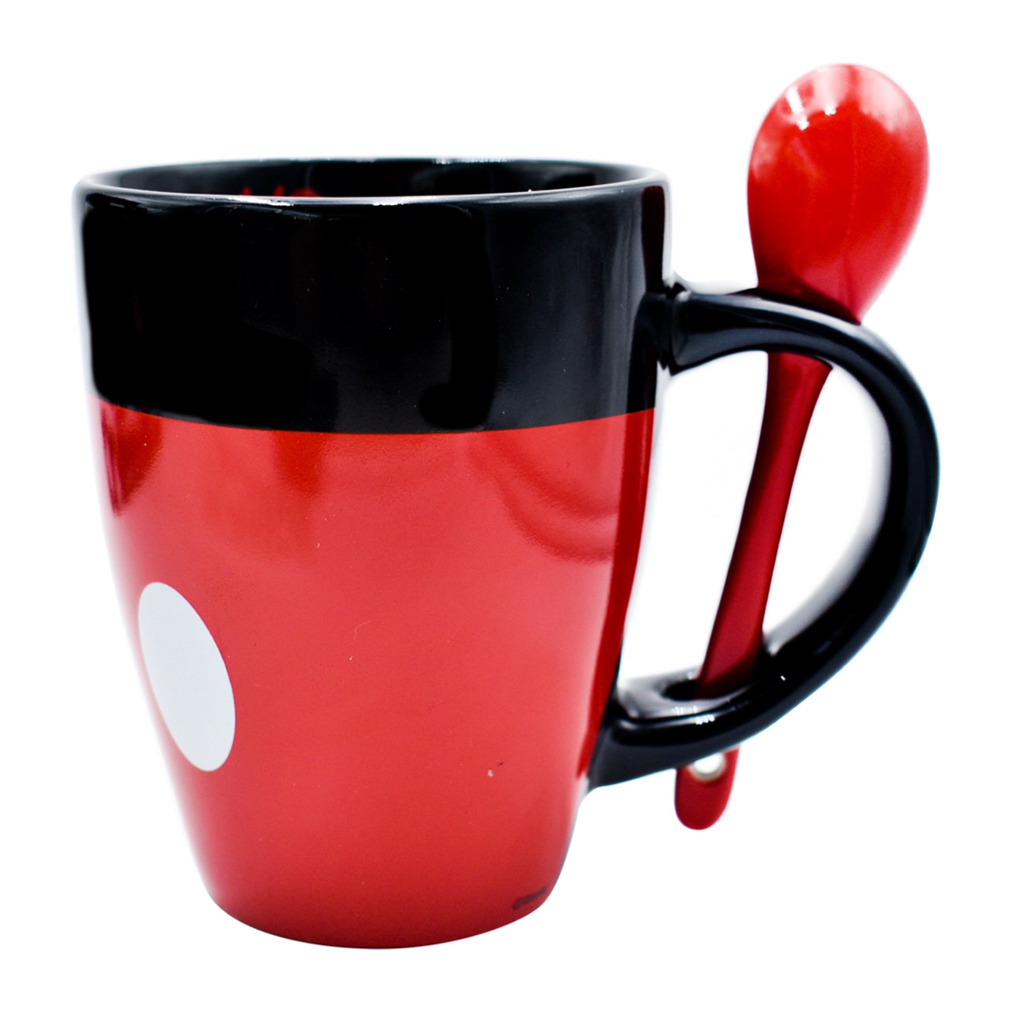 Juego de Tazas de Cerámica con Cuchara Fun Kids Disney Mickey y Minnie Mouse 310ml