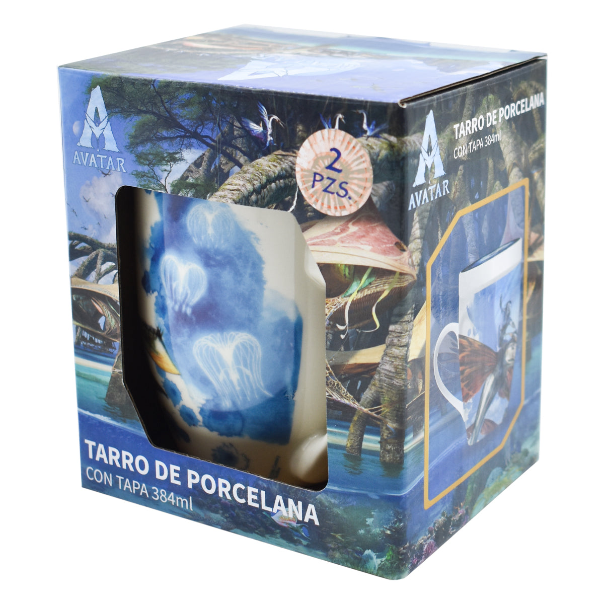 Tarro para Café de Porcelana con Tapa, Avatar: El Sentido del Agua