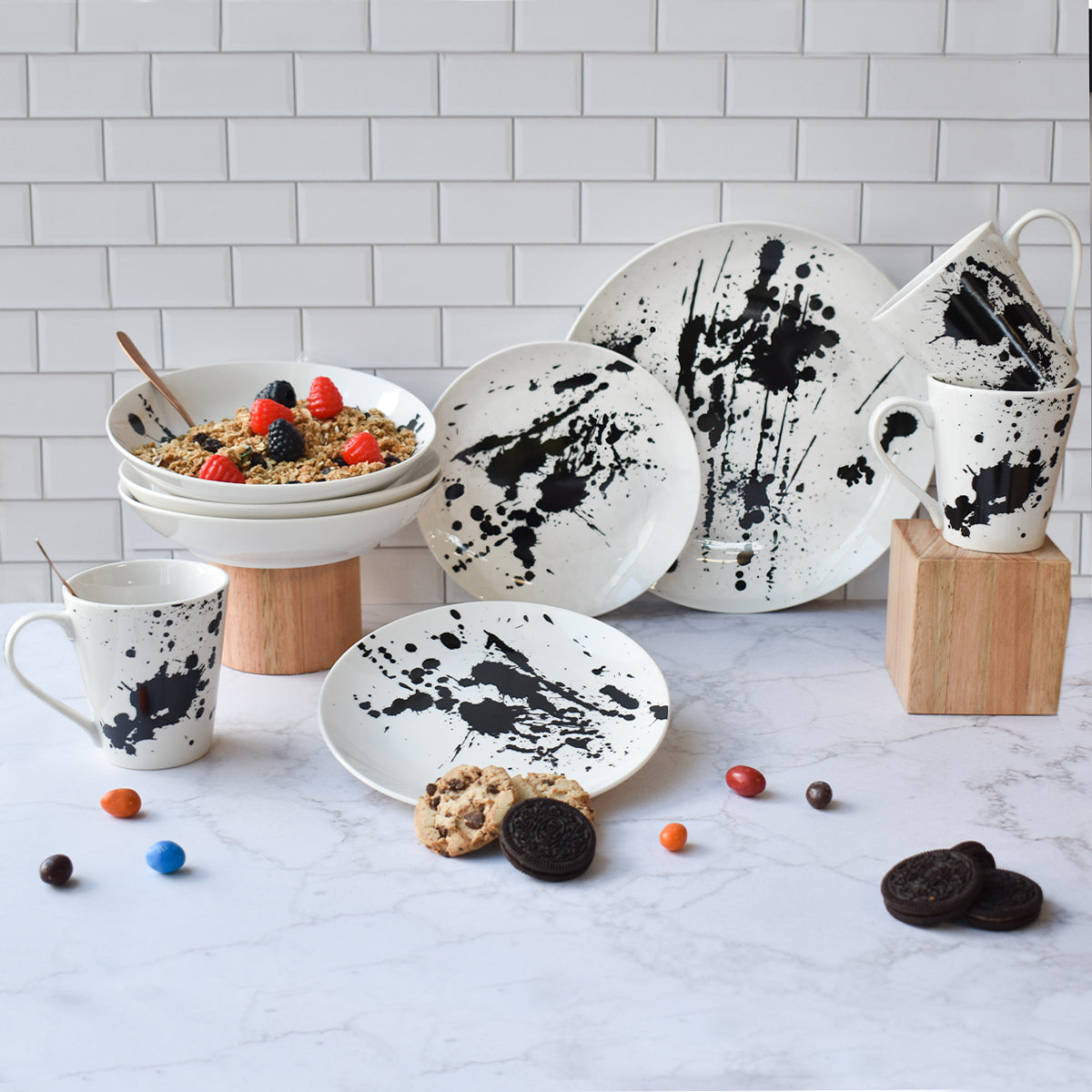 Vajilla con Tazas Para Personas Kaiser Art/Golden Marble