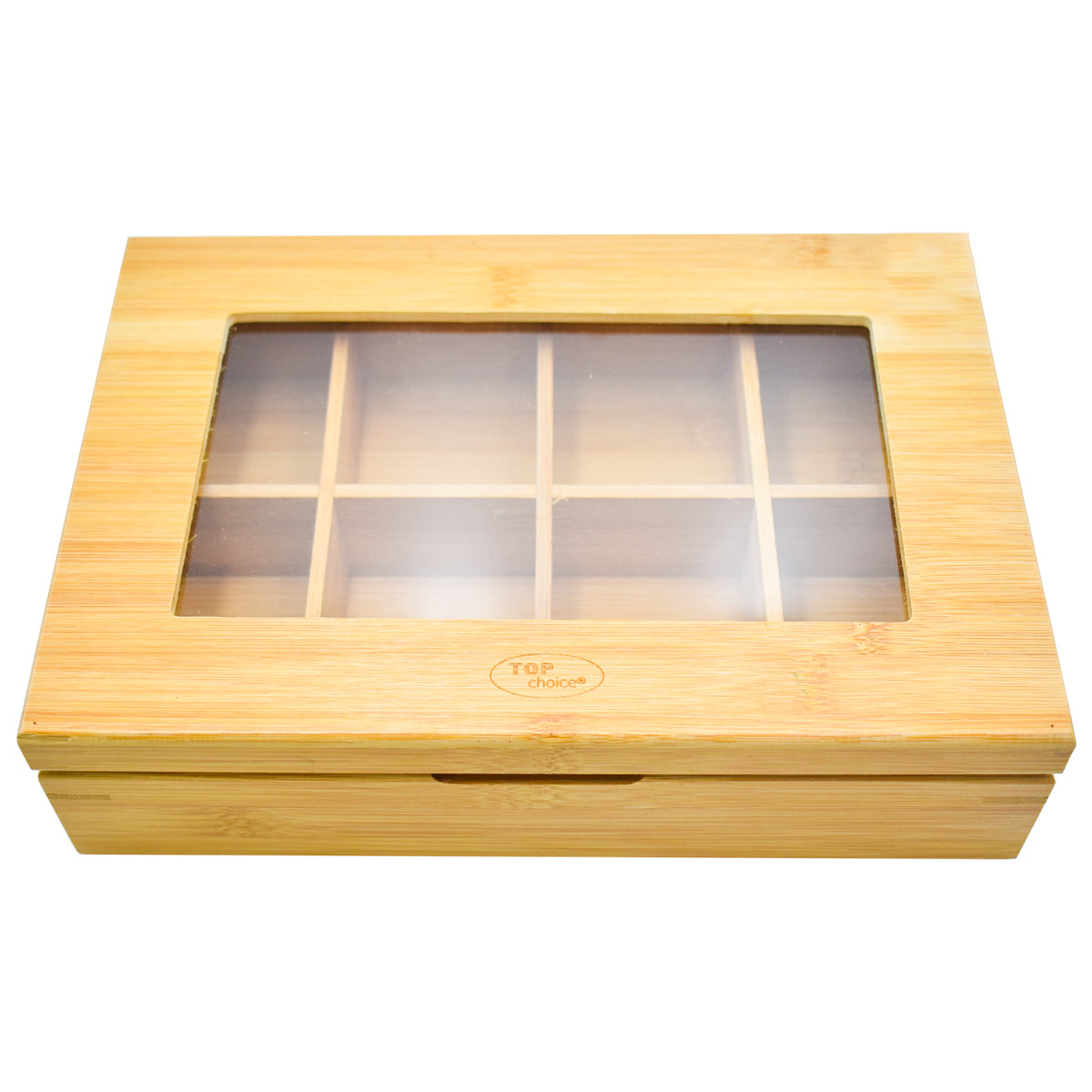 Caja Organizadora De Té Top Choice Almacenamiento Cocina Bambú Madera