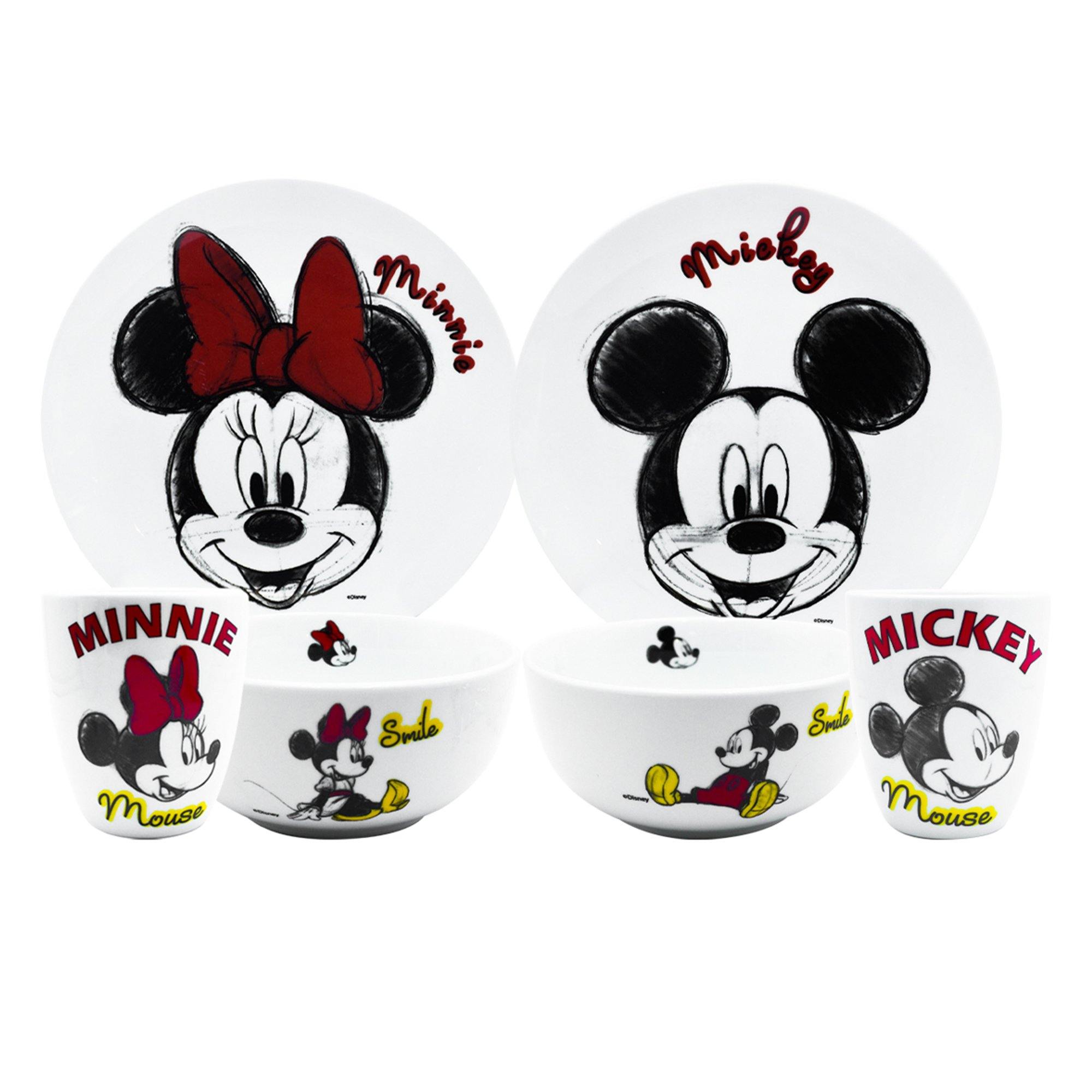 Vajilla Fun Kids Disney Mickey Mouse Porcelana 12pz – Ambient 21