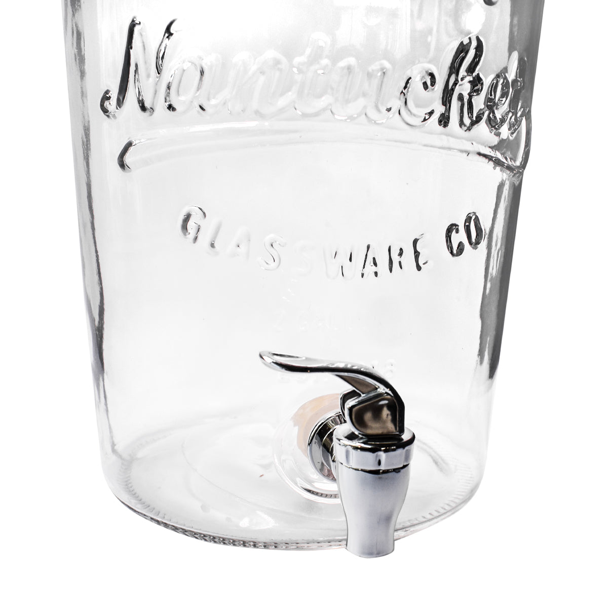 Dispensador de Bebidas Vintage de Vidrio con Tapa 8Lt Transparente