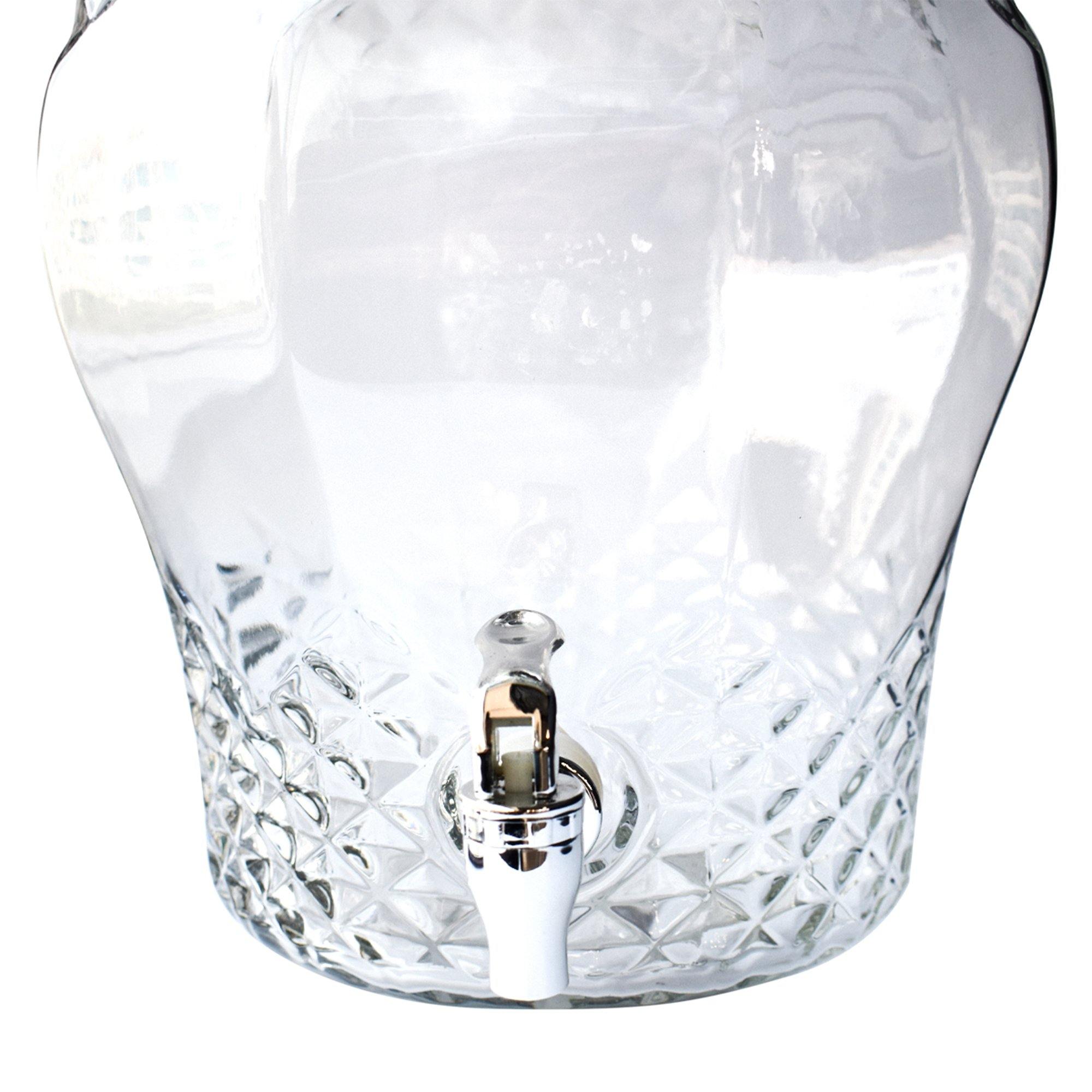Top Choice Dispensador de Bebidas Vintage de Vidrio con Tapa 2415-3298 de 10 Litros 1 Pieza Transparente" - Ambient 21