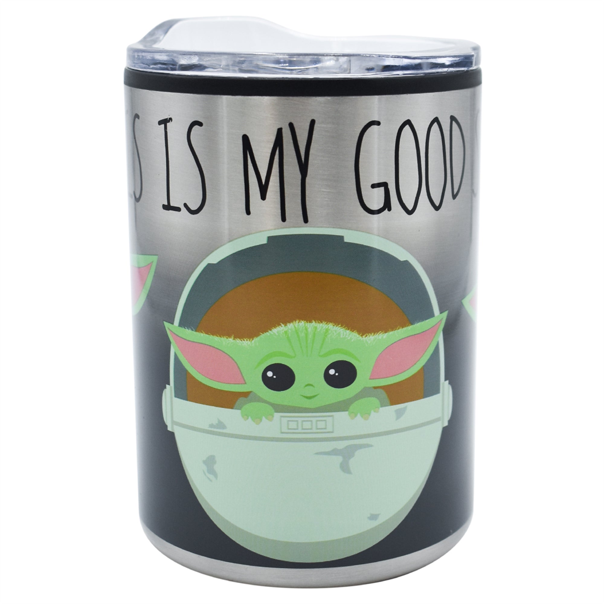 Termo Doble Pared Fun Kids Disney Lucas Film Star Wars Mandalorian Baby Yoda Grogu Acero Inoxidable 350ml