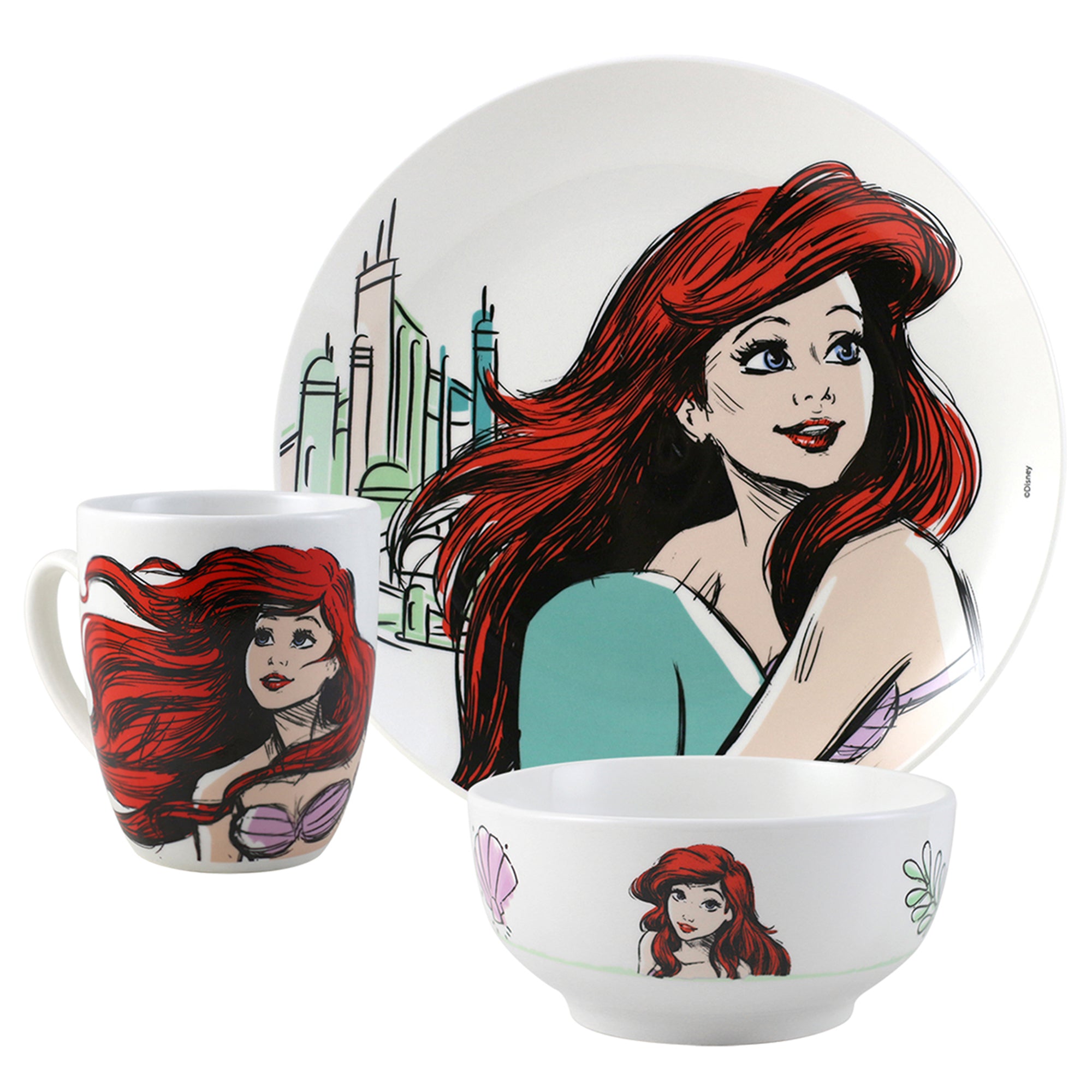 Vajilla Fun Kids Disney Princesas Porcelana 12pz