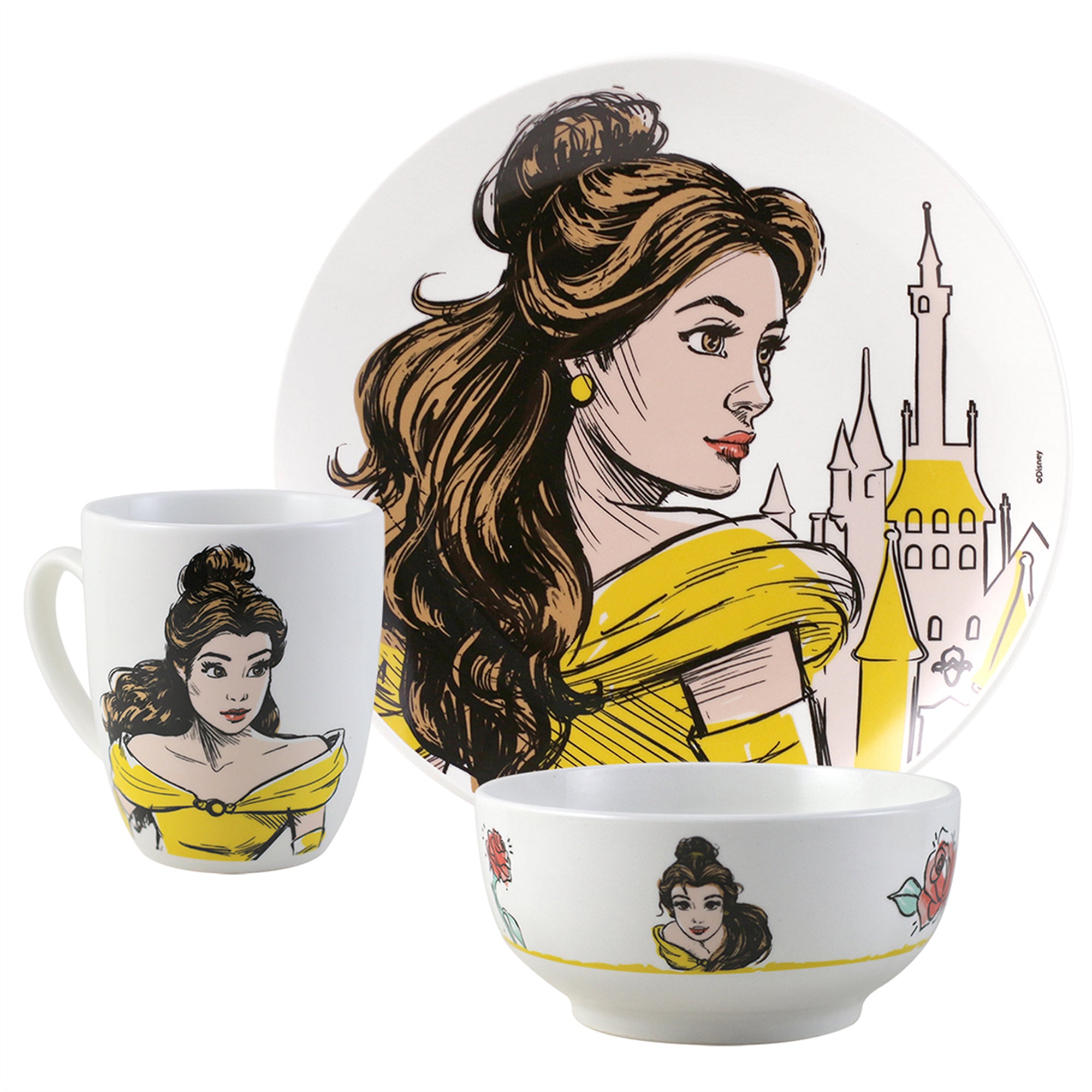 Vajilla Fun Kids Disney Princesas Porcelana 12pz