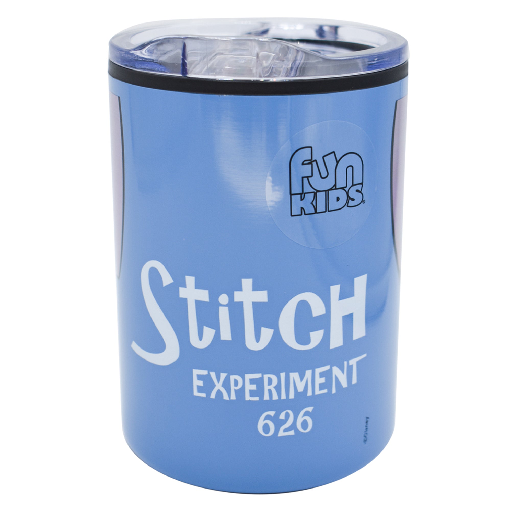 Termo Doble Pared Corto con Tapa Transparente Fun Kids Disney Stitch Acero Inox 350ml