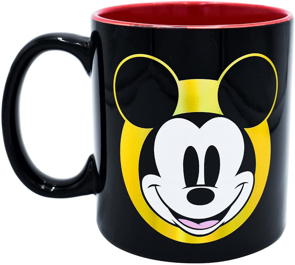 Fun Kids Taza Cerámica Metalizada Disney Mickey Y Minnie Mouse 592ml (negro) - Ambient 21