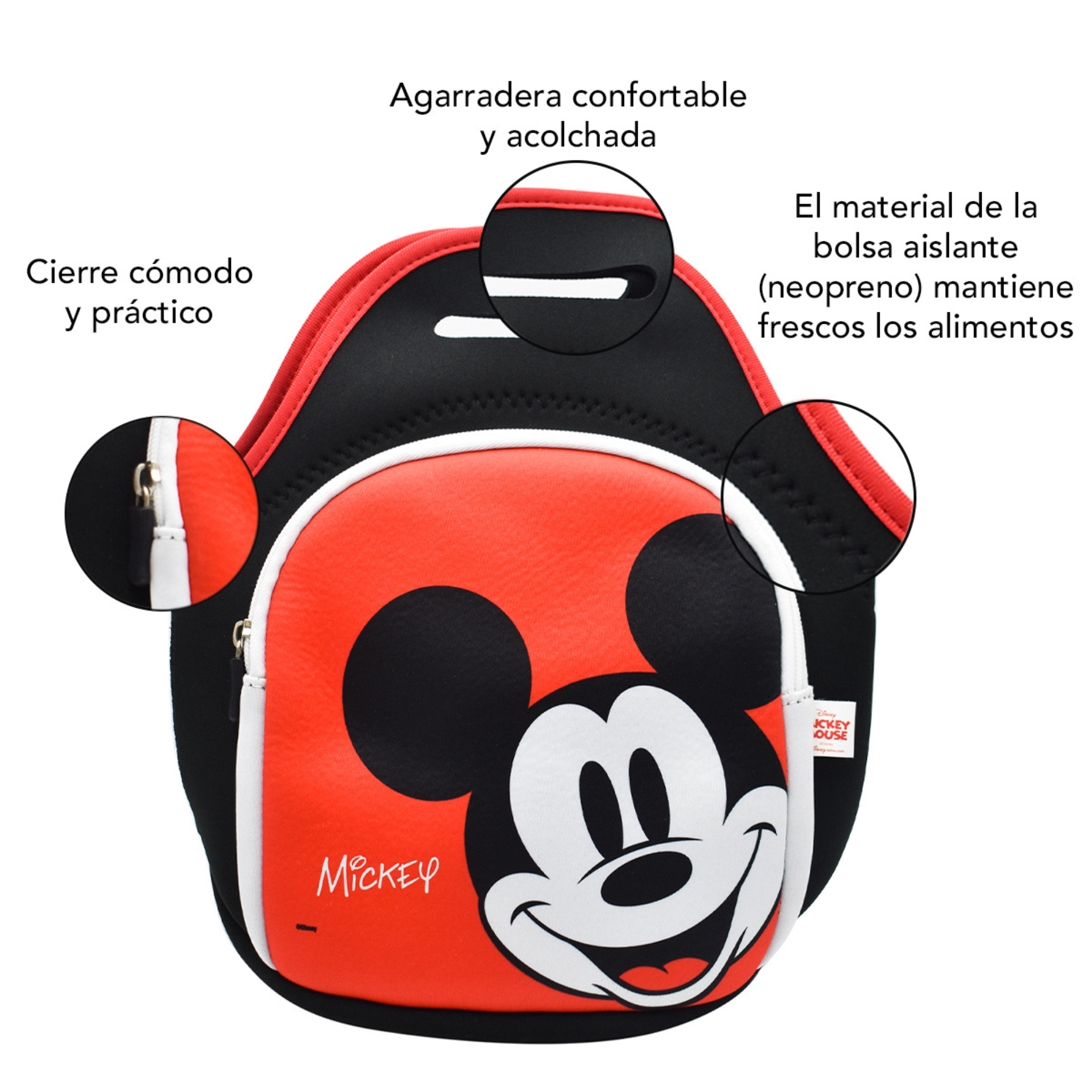Lonchera Fun Kids Mickey Minnie Mouse Neopreno